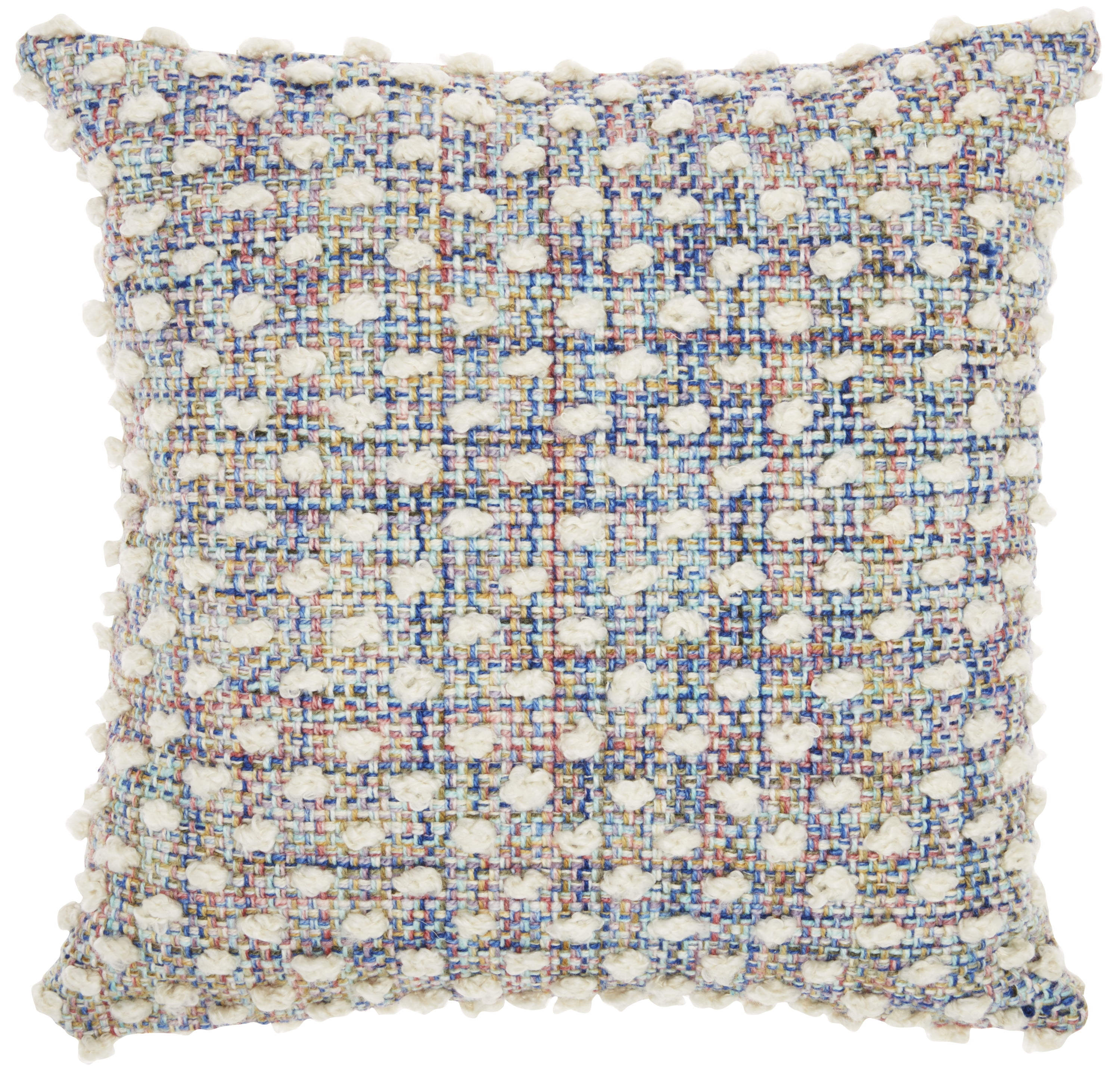 Nourison Outdoor Pillows Multicolor Decorative Throw Pillow , 18"X18"