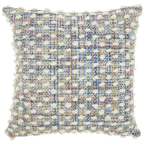 Nourison Outdoor Pillows Multicolor Decorative Throw Pillow , 18"X18"