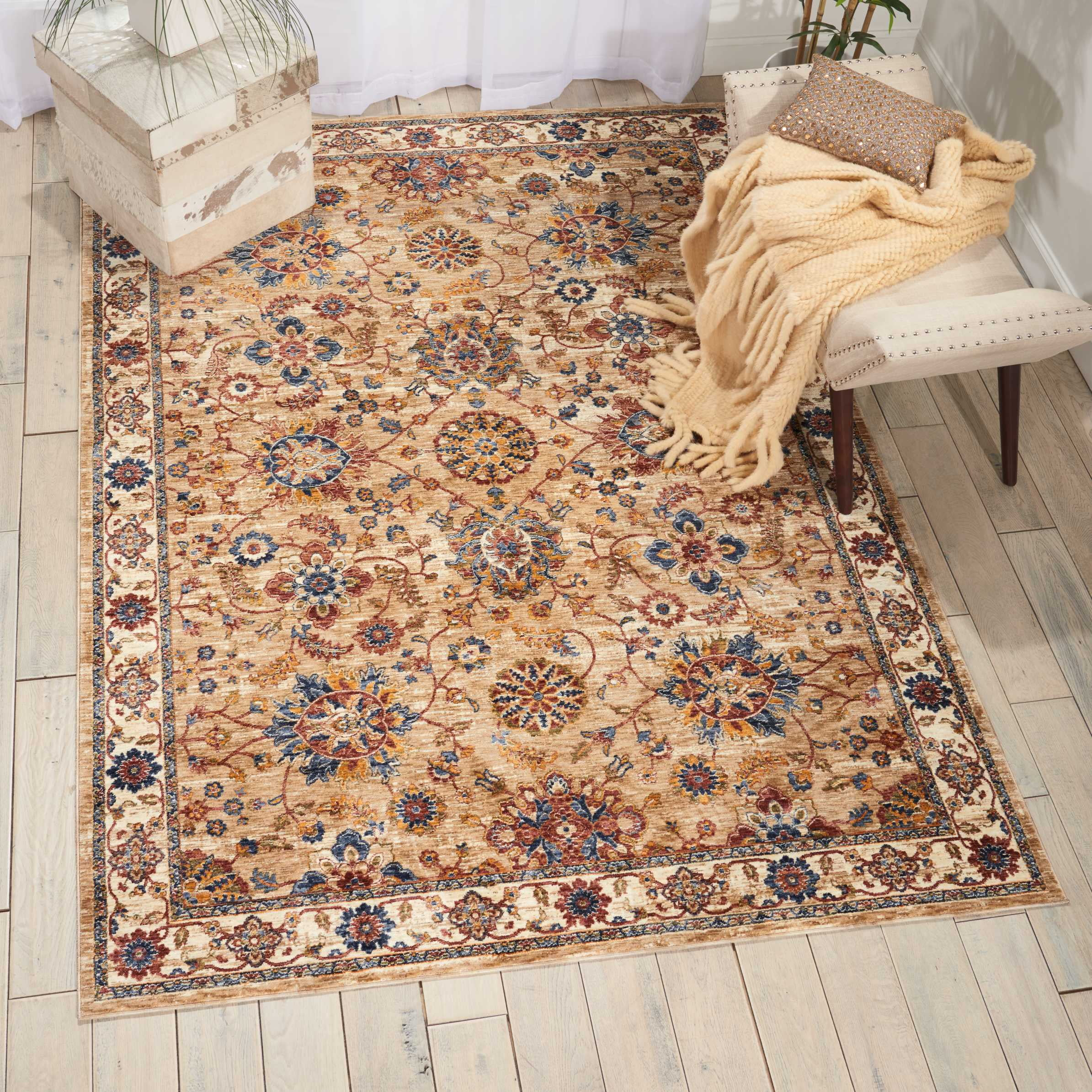 Nourison Reseda Vintage Natural 7'10" x 9'10" Area Rug, (8x10)