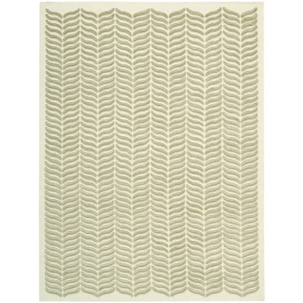 Nourison Silken Textures Area Rug Green 5'6" x 7'6" 6' x 9' N/A