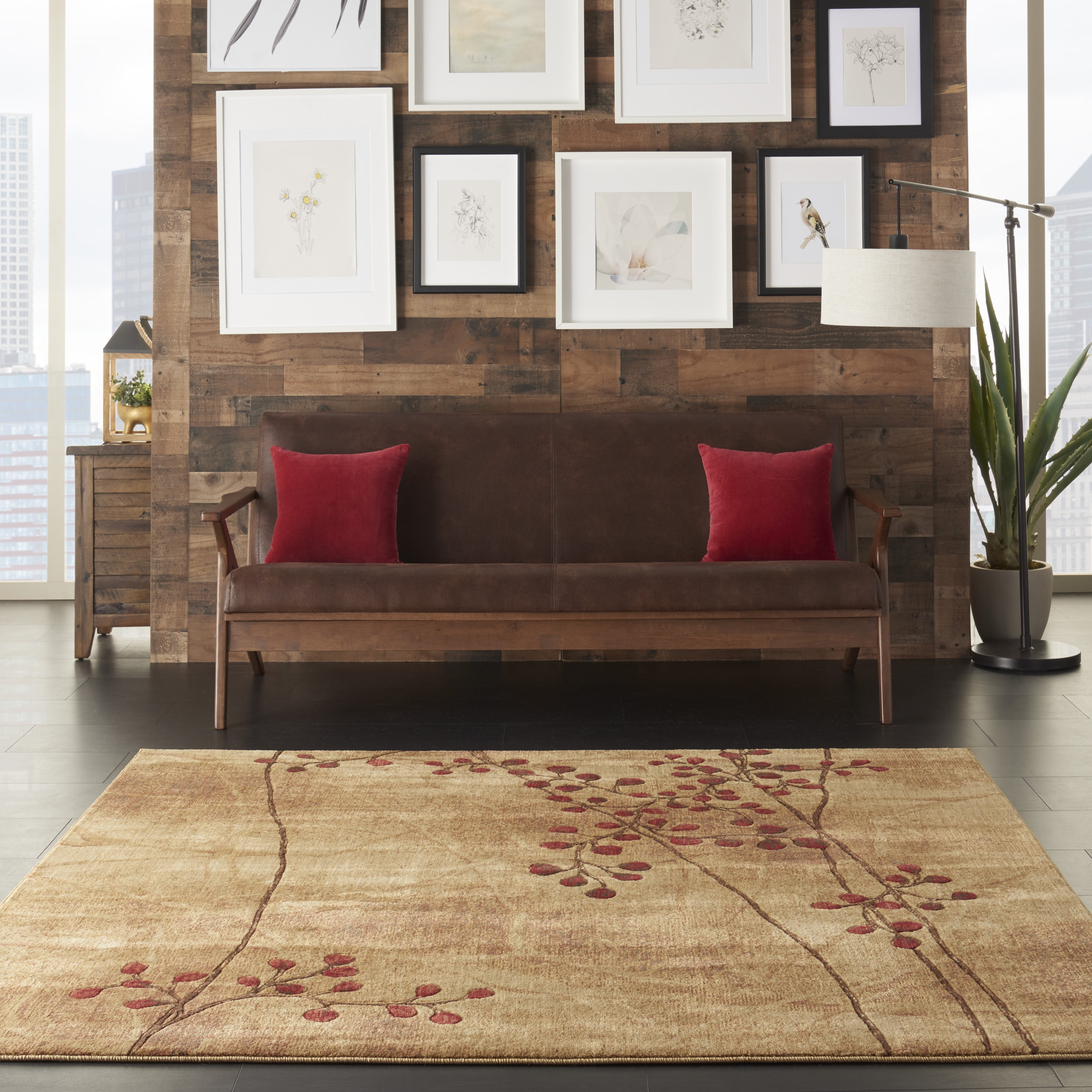 Nourison Somerset Nature Latte 6'7" x SQUARE Area Rug, (7 Square)