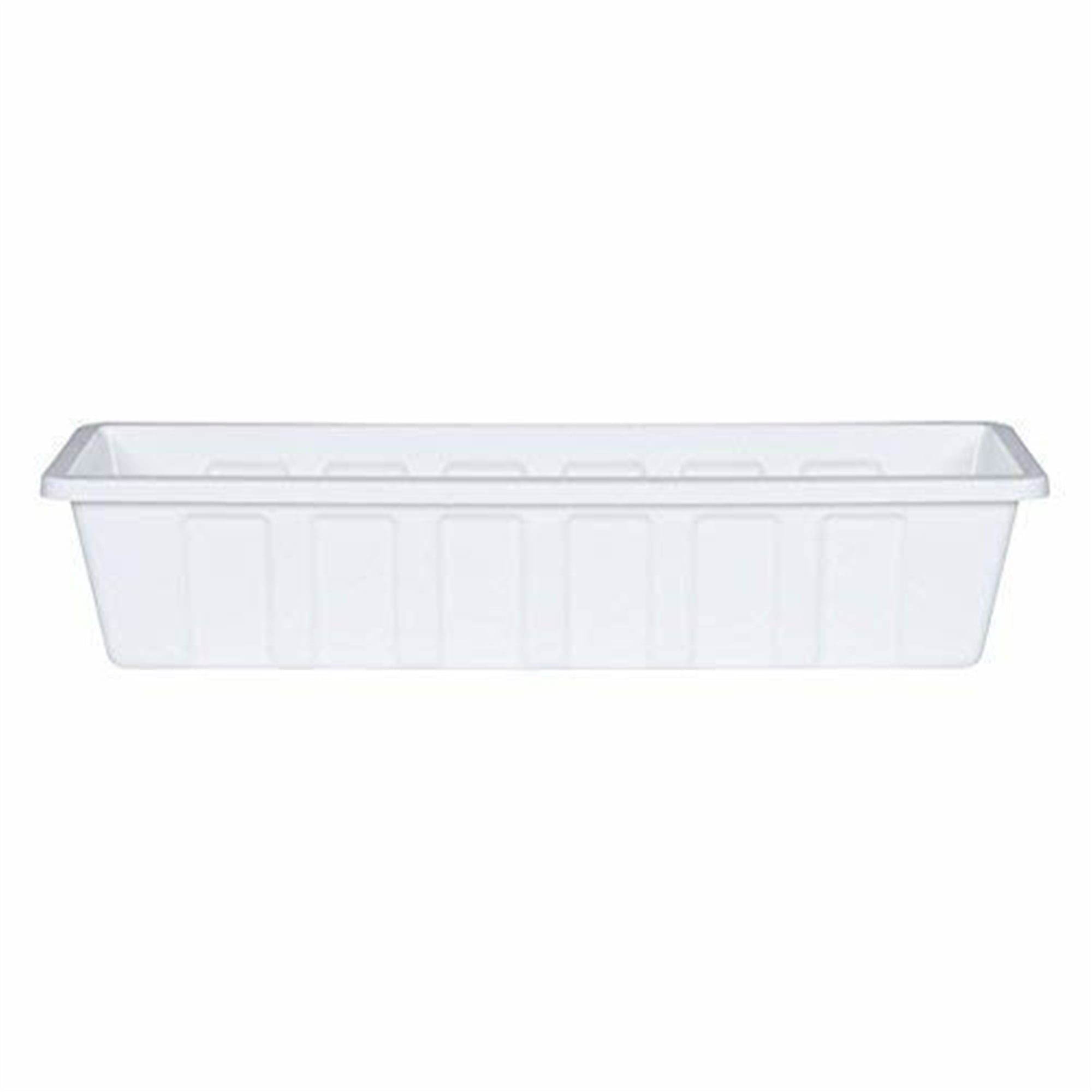 Root & Vessel Poly-Pro Flower Box / Liner, White, 24"
