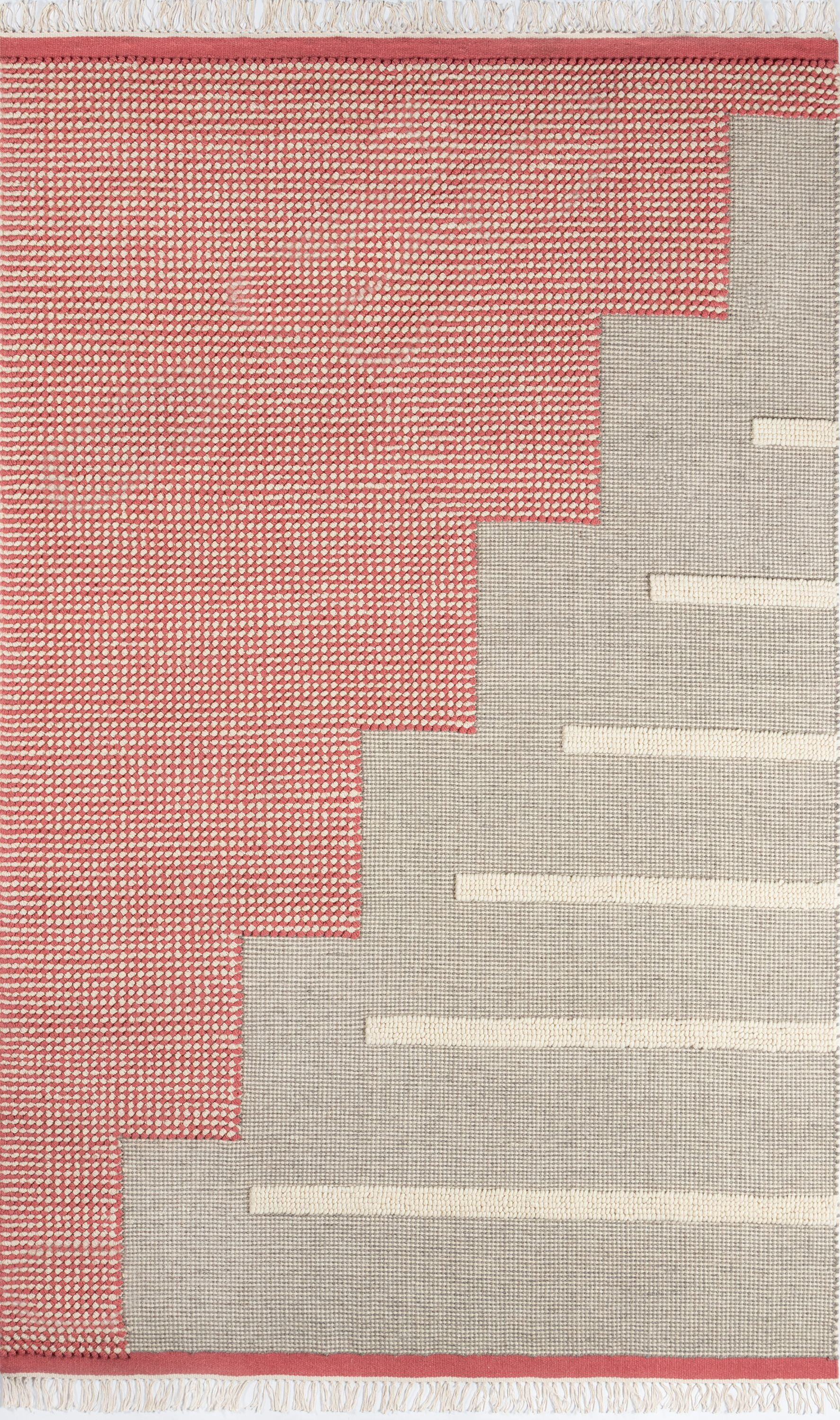 Momeni Flatweave Wool Pink Area Rug