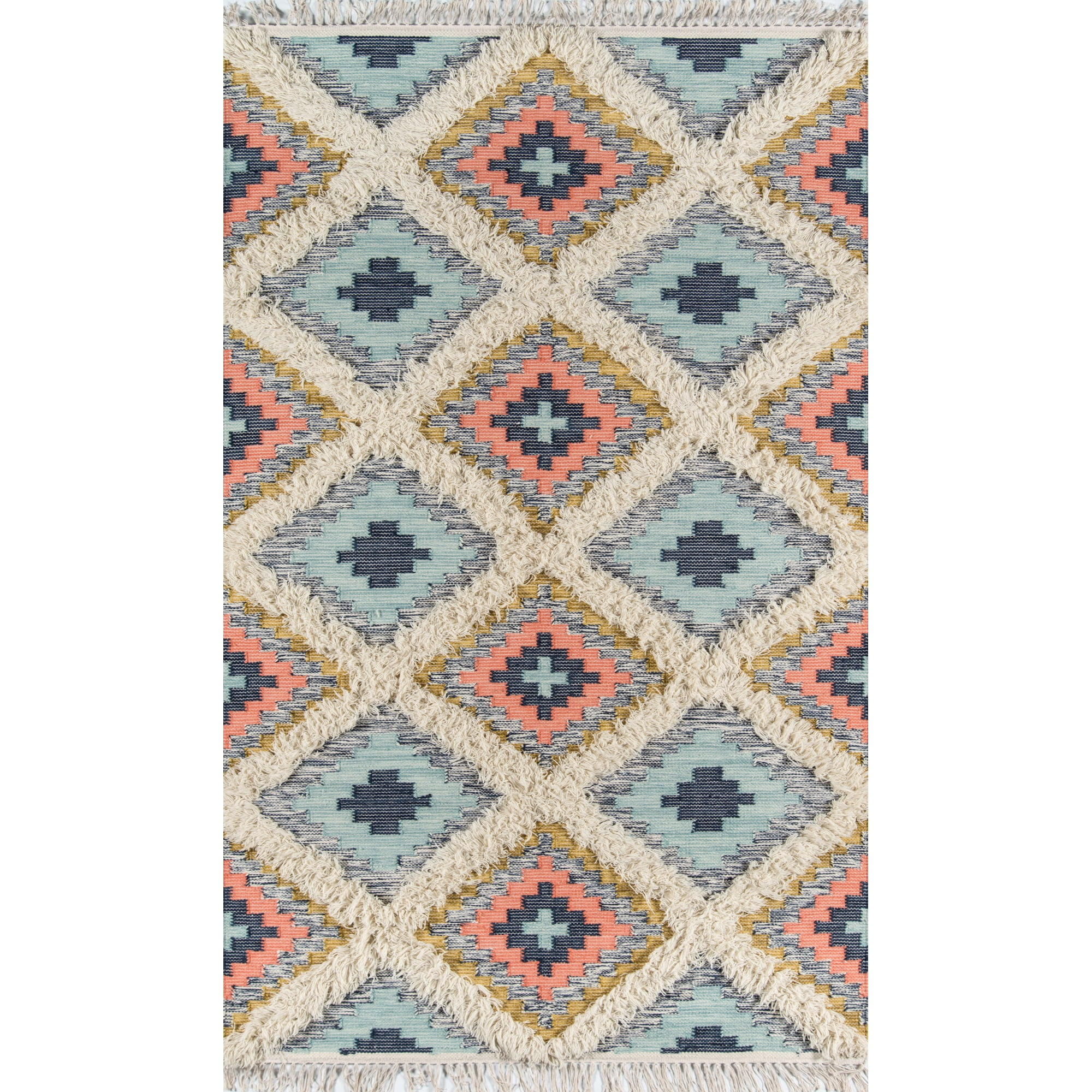 Novogratz by Momeni Indio Templin Wool Hand Made Multi Area Rug 2' X 3'