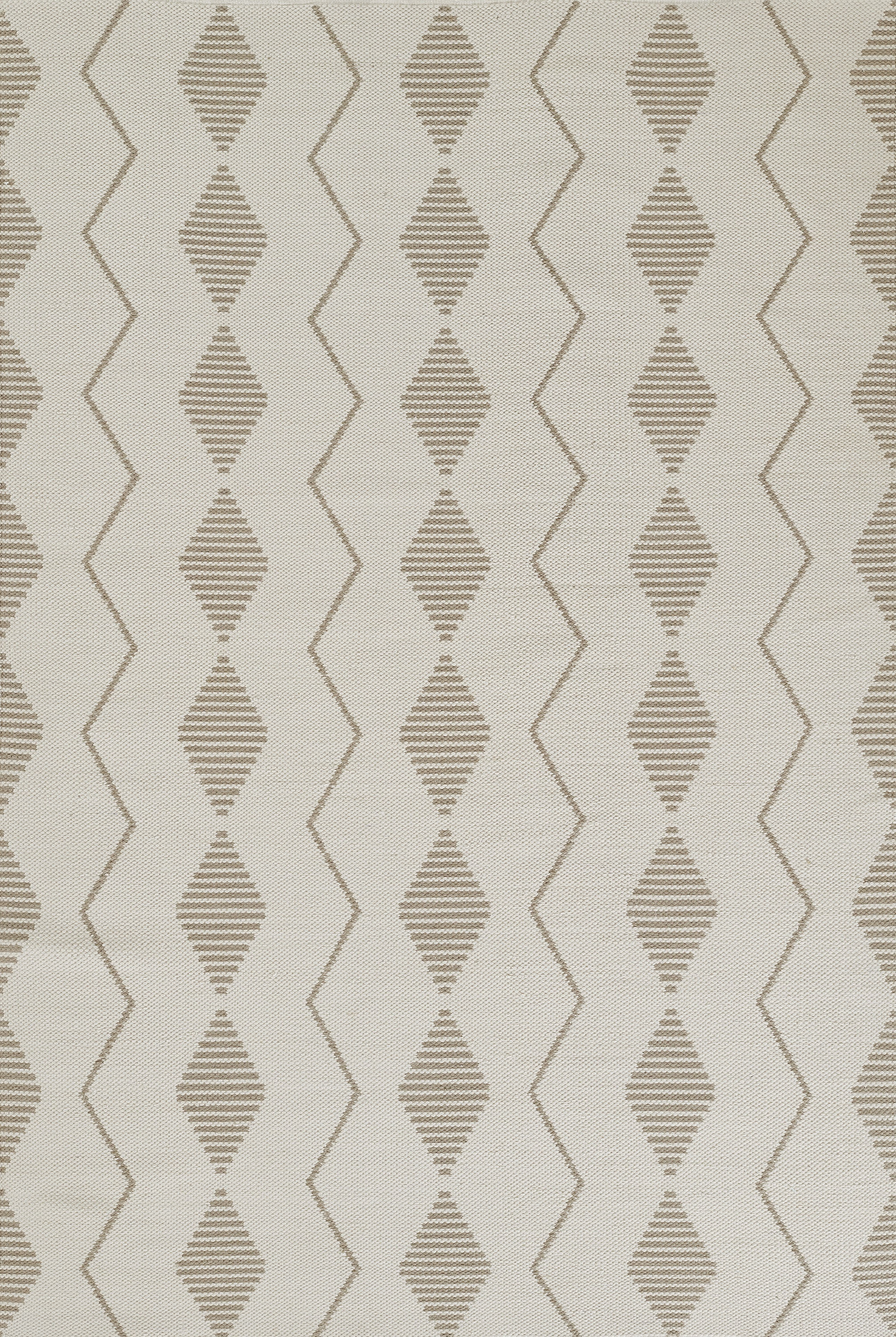 Novogratz by Momeni Malmo Diamond Hand Woven Ivory Area Rug 3'6" X 5'6"