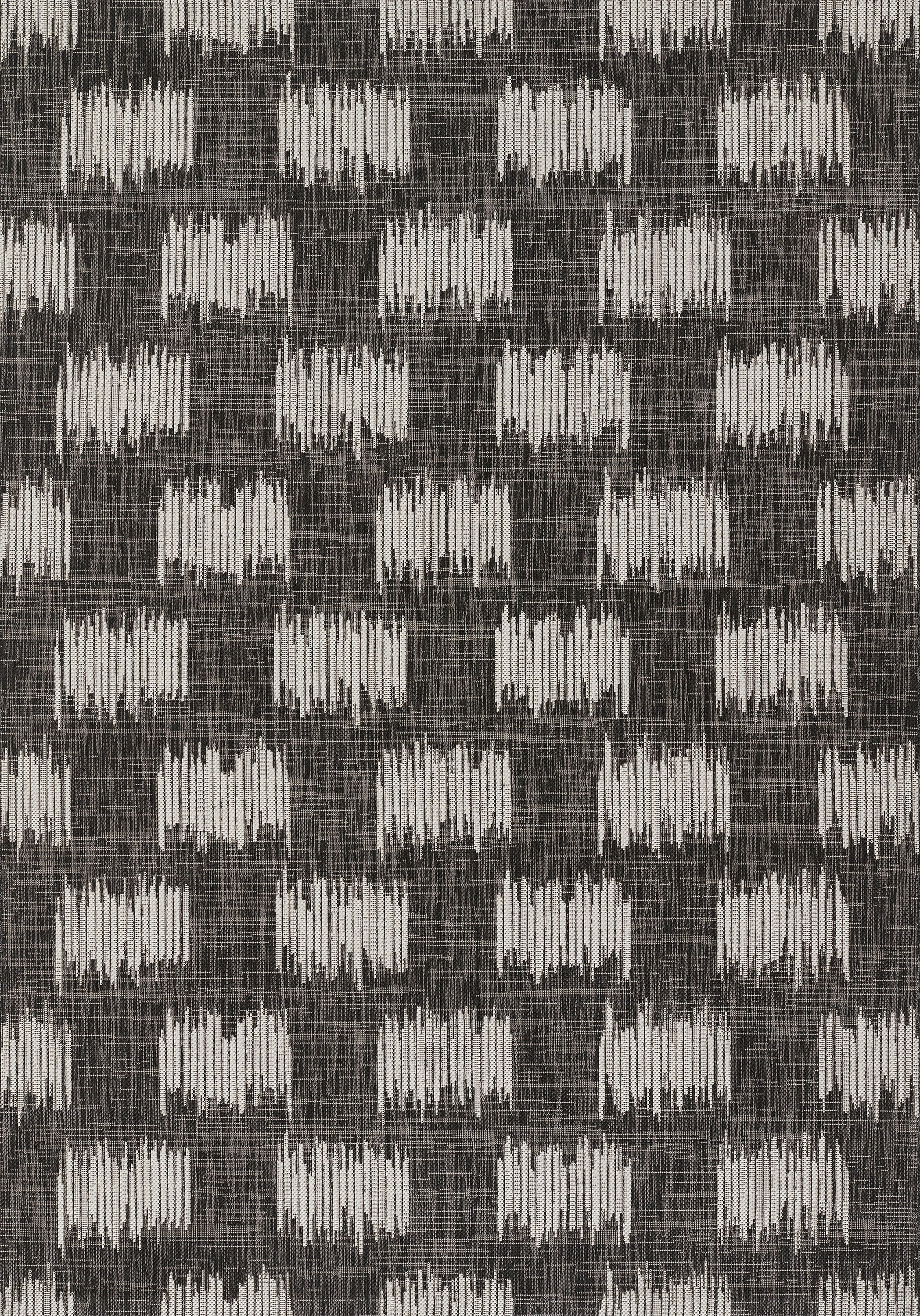 Novogratz by Momeni Villa Turin Charcoal Indoor Outdoor Rug 2' X 6' Runner