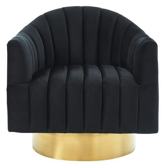 Nspire  Cortina Accent Chair, Black & Gold