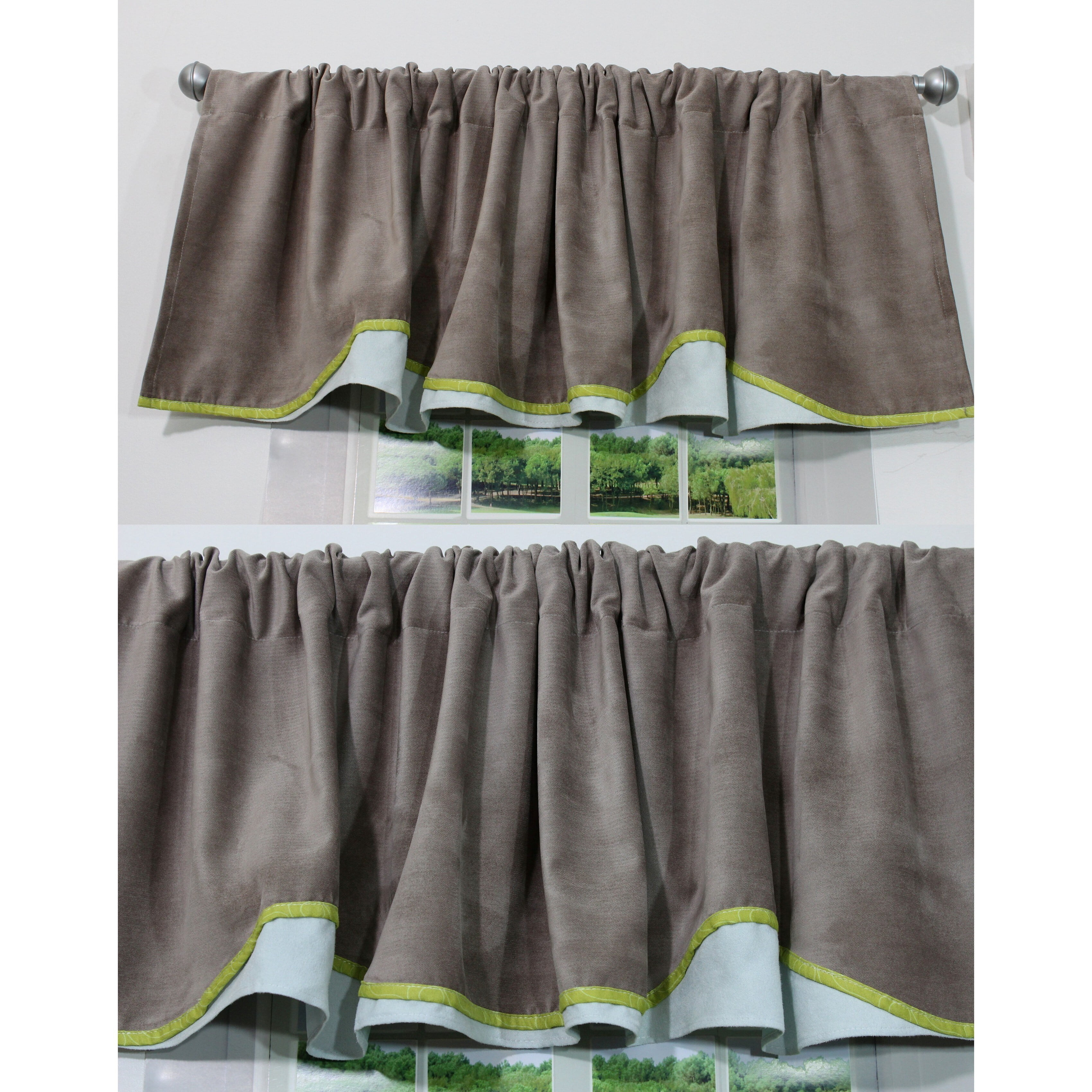 Nurture Imagination Nurture Cocoa Valances - 2 Window Saver Pack