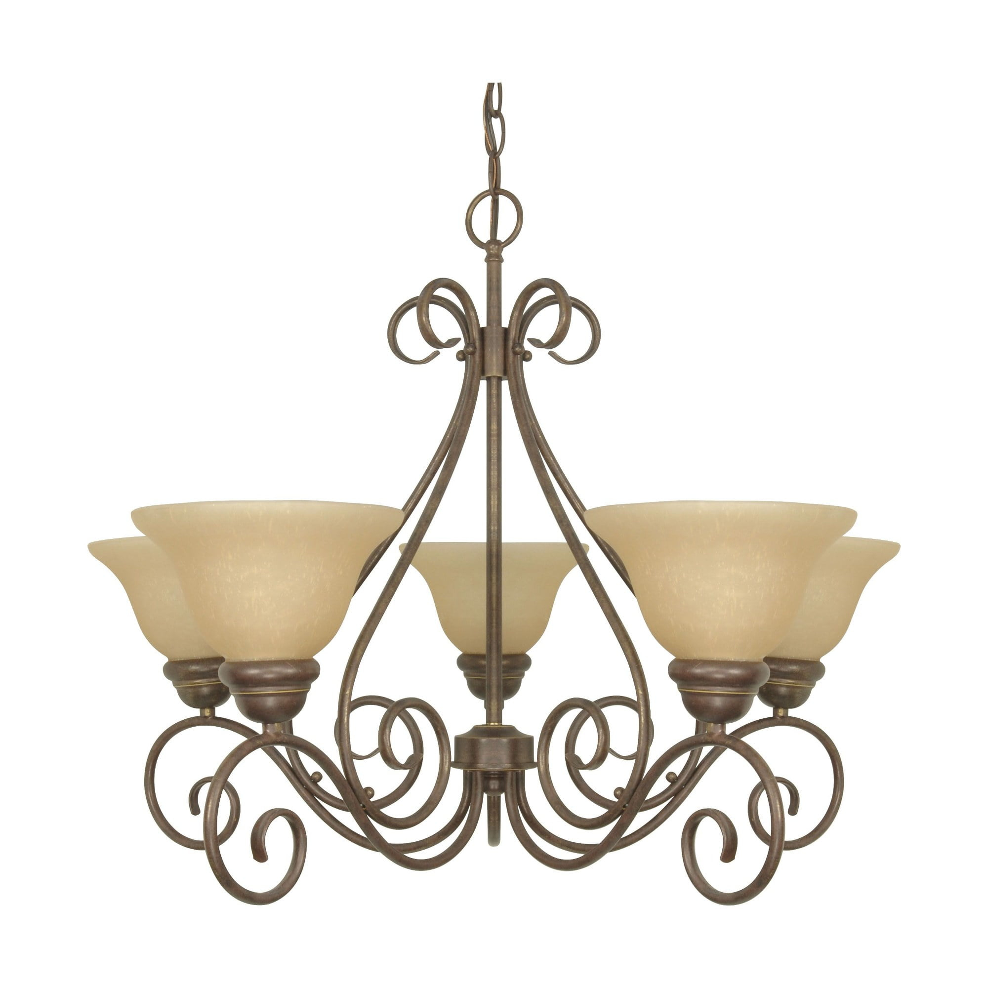 PaFagwy 60/1023 Five Light Chandelier, Sonoma Bronze