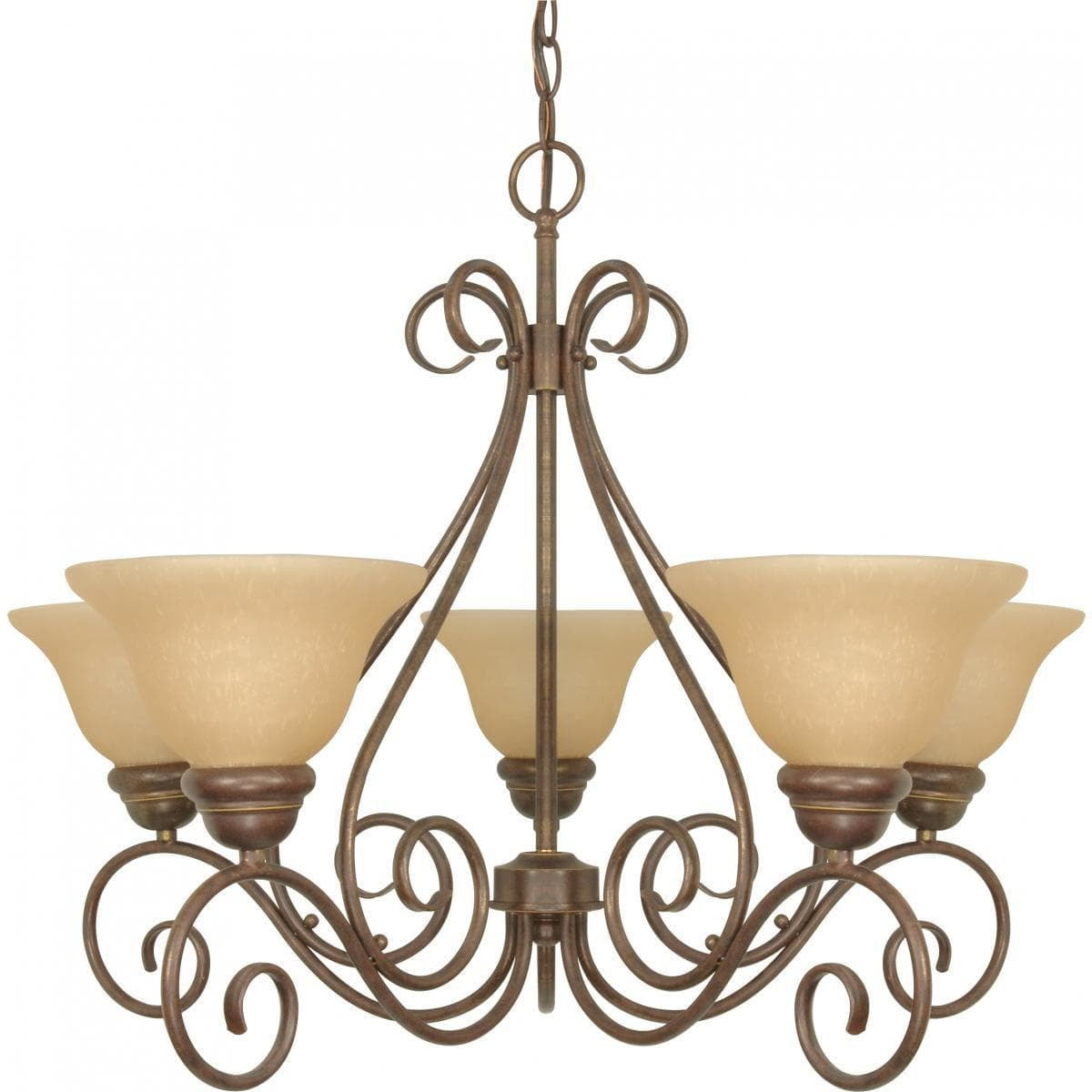 PaFagwy 60/1023 Five Light Chandelier, Sonoma Bronze