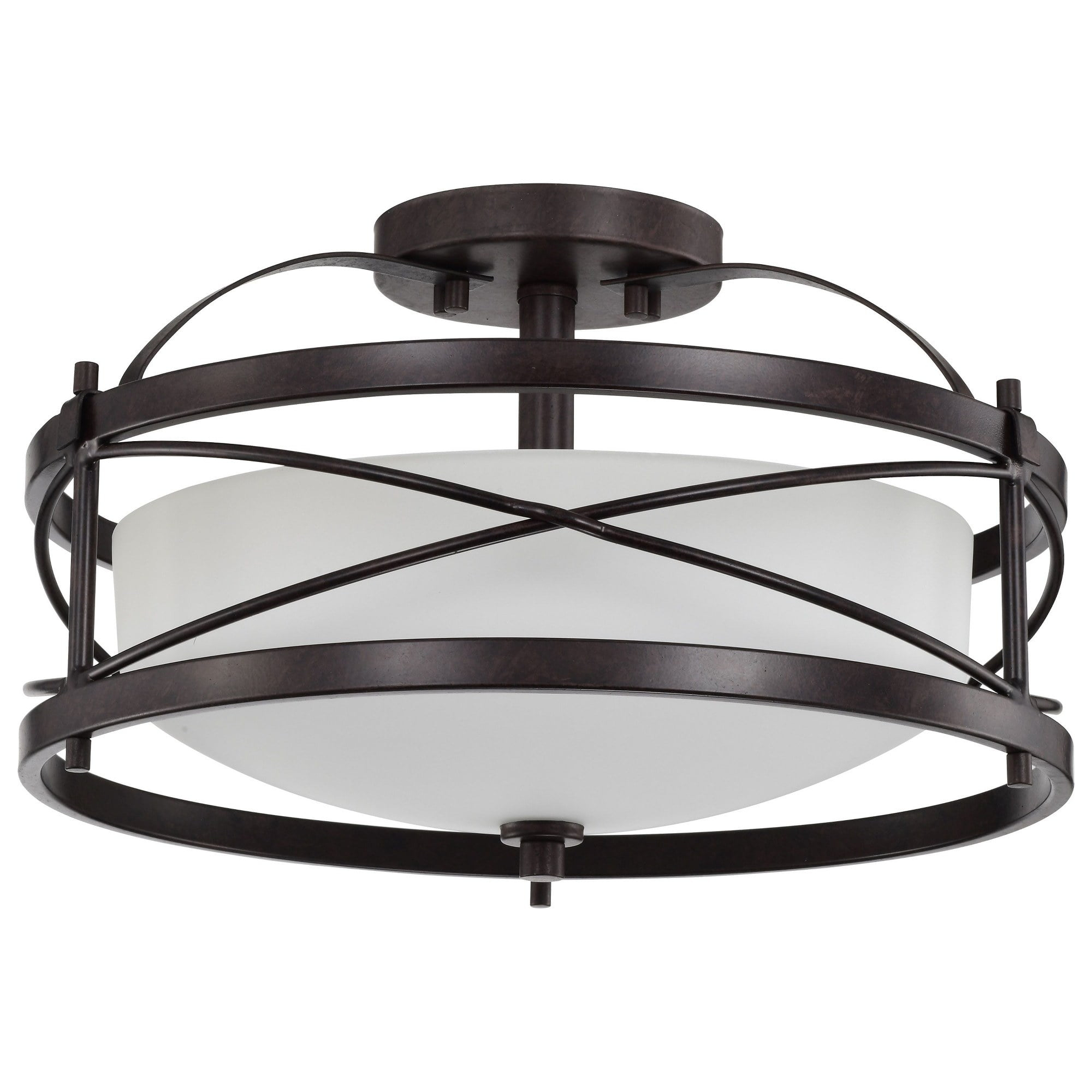 Nuvo 60-5335 - Ginger - 2 Light Semi Flush w/ Etched Opal Glass