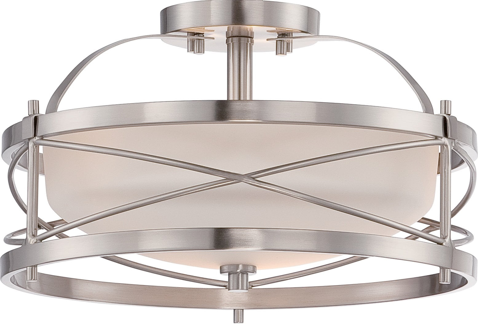 Nuvo 60-5335 - Ginger - 2 Light Semi Flush w/ Etched Opal Glass