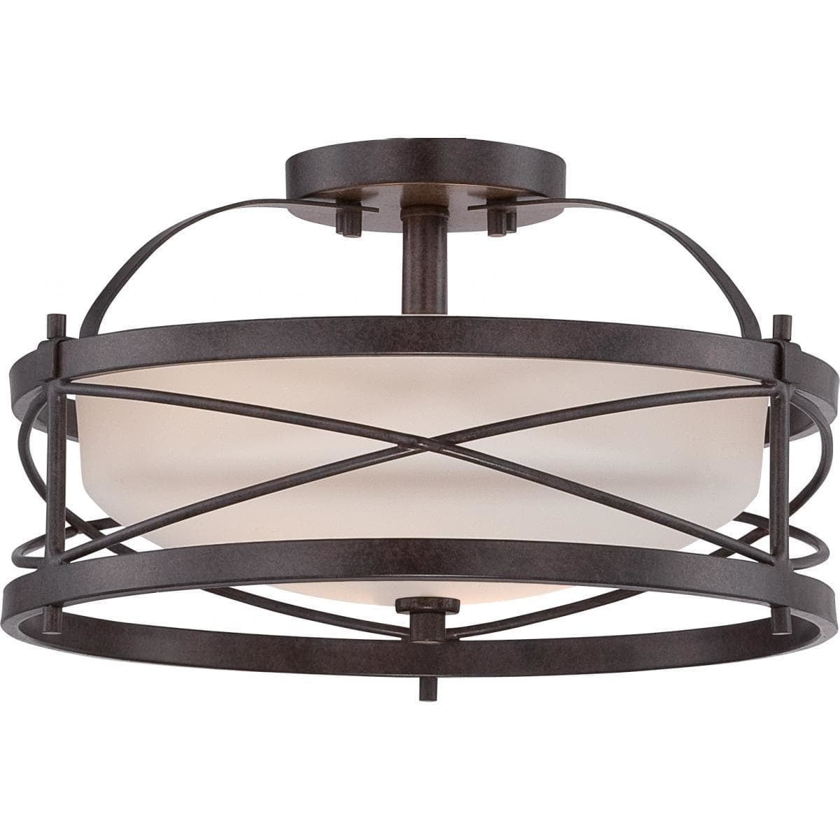 Nuvo 60-5335 - Ginger - 2 Light Semi Flush w/ Etched Opal Glass