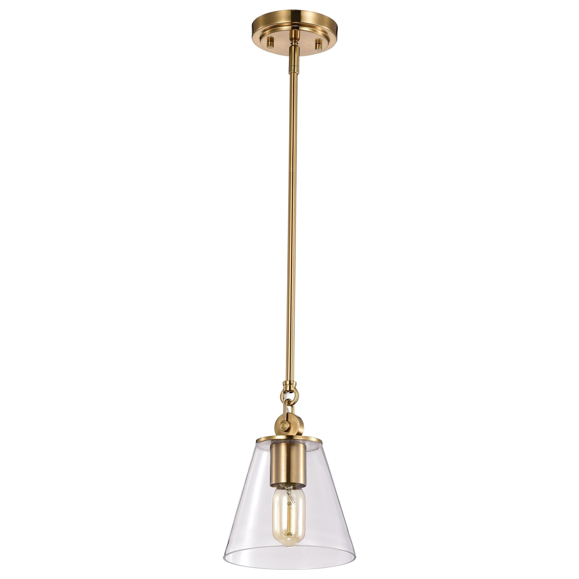 60/7410-Nuvo Lighting-Dover - 1 Light Small Pendant In Mid-Century Modern Style-9.5 Inches Tall and 7 Inches Wide-Vintage Brass Finish