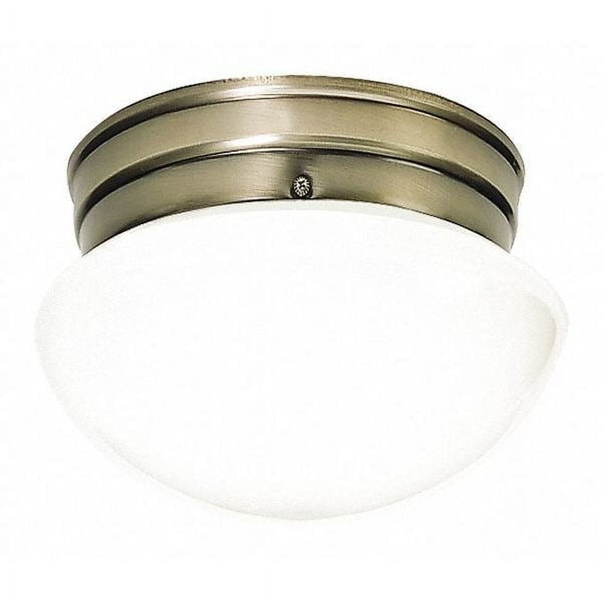 60/6114-Nuvo Lighting-Fawn-1 Light Small Mushroom Flush Mount-15 Inches Wide by 8.75 Inches High-Antique Brass Finish