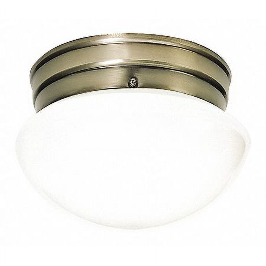 60/6114-Nuvo Lighting-Fawn-1 Light Small Mushroom Flush Mount-15 Inches Wide by 8.75 Inches High-Antique Brass Finish