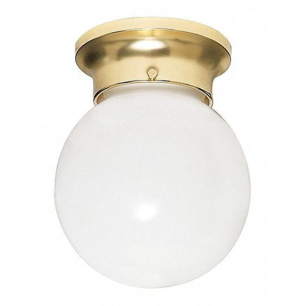 Nuvo Lighting 60/6008 6" Wide Flush Mount Globe Ceiling Fixture - Brass