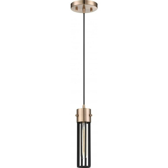Nuvo Lighting 60/6612 Eaves 5" Wide Mini Pendant - Copper Brushed Brass / Matte Black