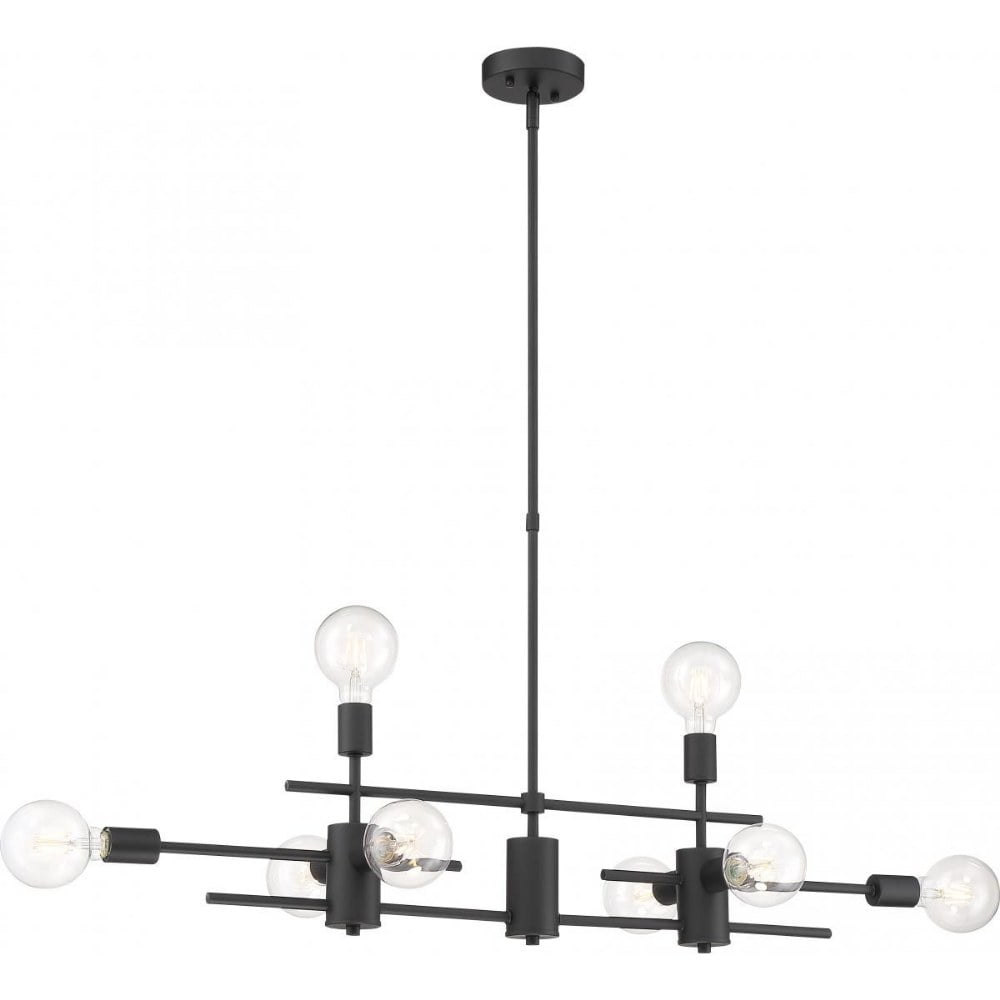 60/6862-Nuvo Lighting-Delphi-8 Light Island-7 Inches Wide by 19 Inches High-Mahogany Bronze Finish