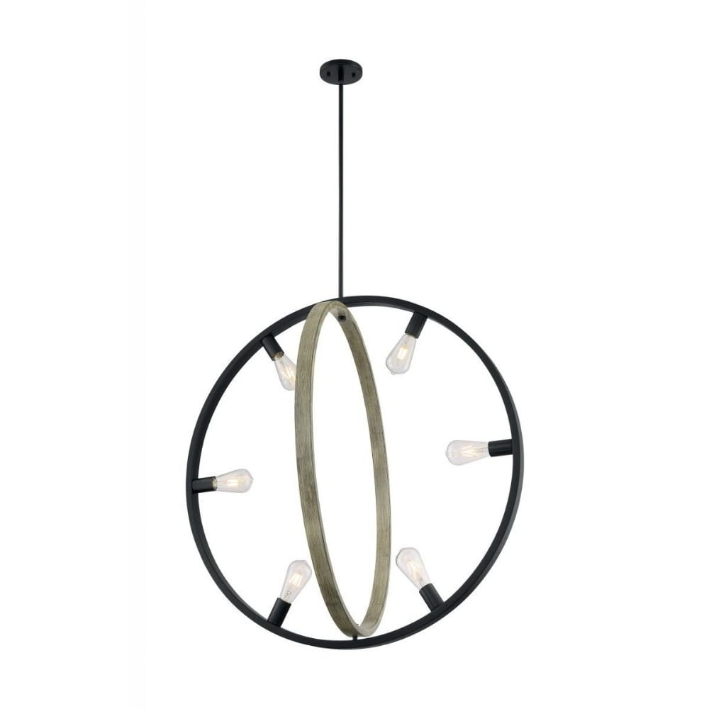 Nuvo Lighting - Augusta-6 Light Pendant in Mid-Century Modern Style-33.63 Inches