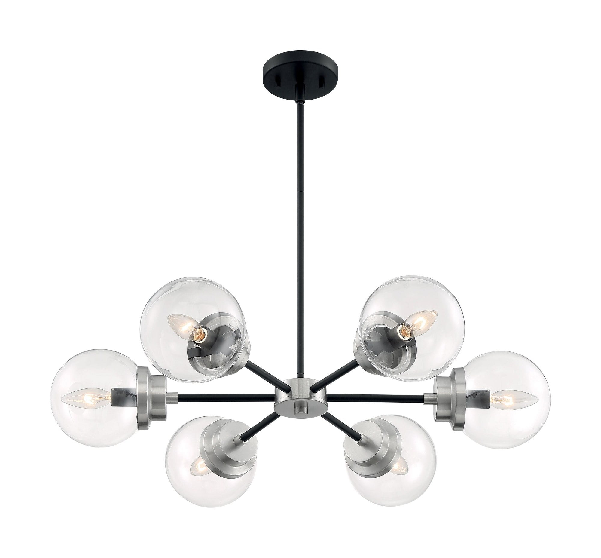 Nuvo Lighting - Axis-6 Light Chandelier in Industrial Style-29.63 Inches Wide by