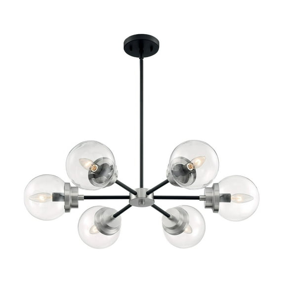Nuvo Lighting - Axis-6 Light Chandelier in Industrial Style-29.63 Inches Wide by
