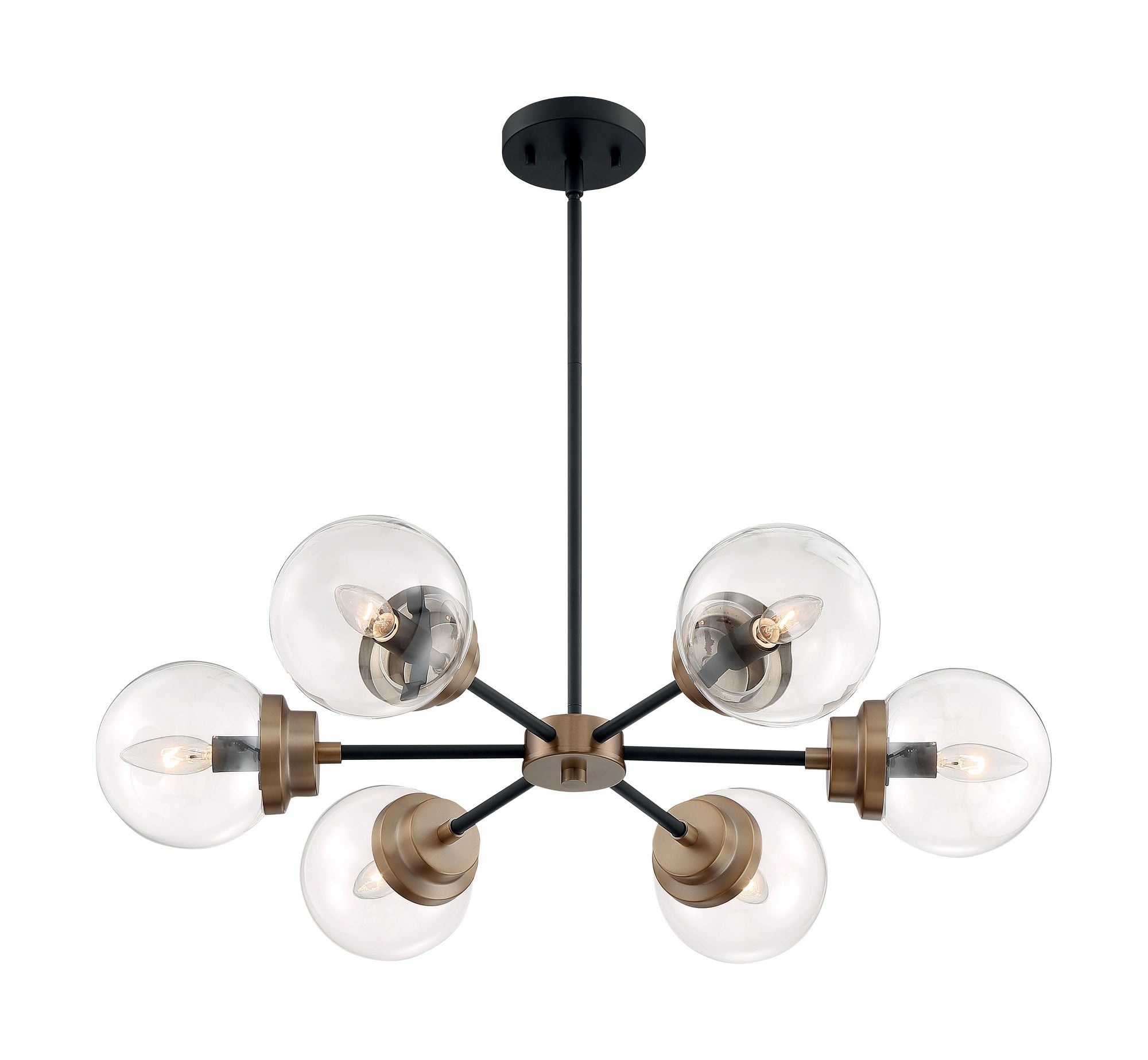 Nuvo Lighting - Axis-6 Light Chandelier in Industrial Style-29.63 Inches Wide by