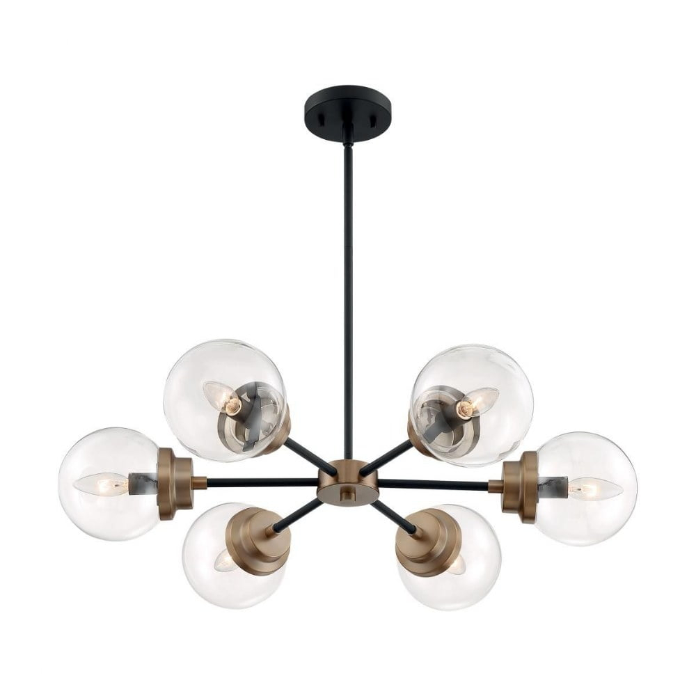 Nuvo Lighting - Axis-6 Light Chandelier in Industrial Style-29.63 Inches Wide by