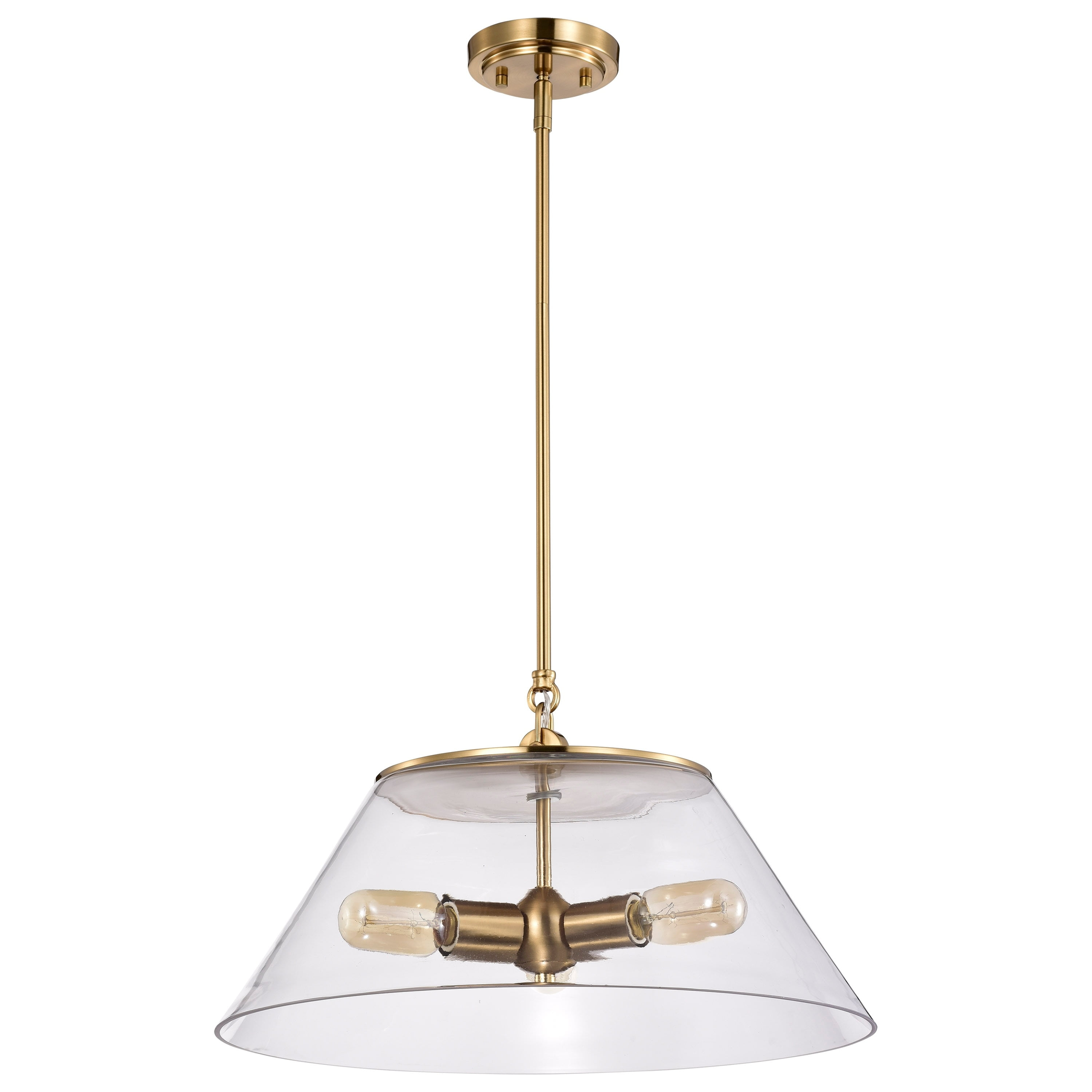 Nuvo Lighting Dover 3 Light Large Pendant Vintage Brass with Clear Glass - Vintage Brass