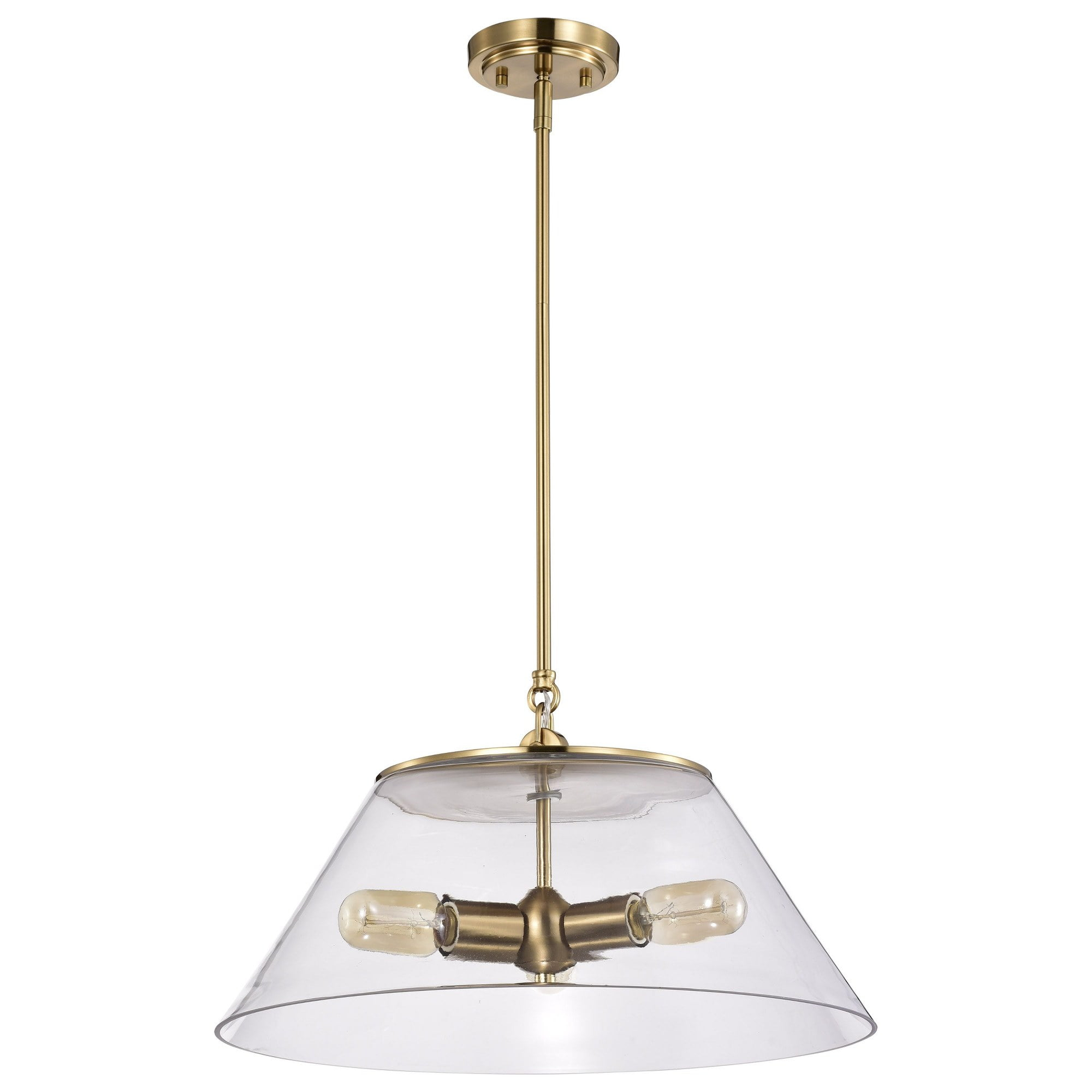 Nuvo Lighting Dover 3 Light Large Pendant Vintage Brass with Clear Glass - Vintage Brass