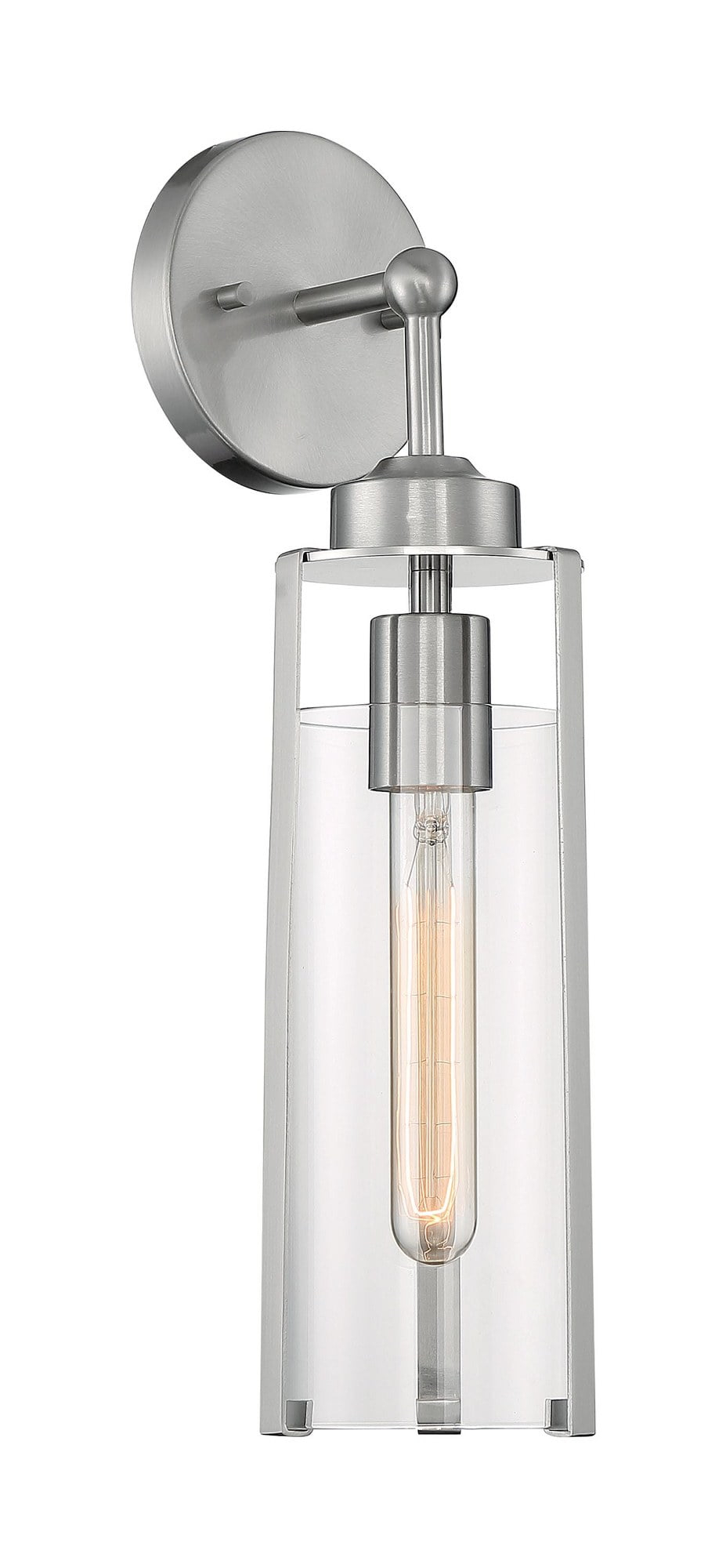 Nuvo Lighting Marina - 1 Light Sconce with Clear Glass - Brushed Nickel Finish