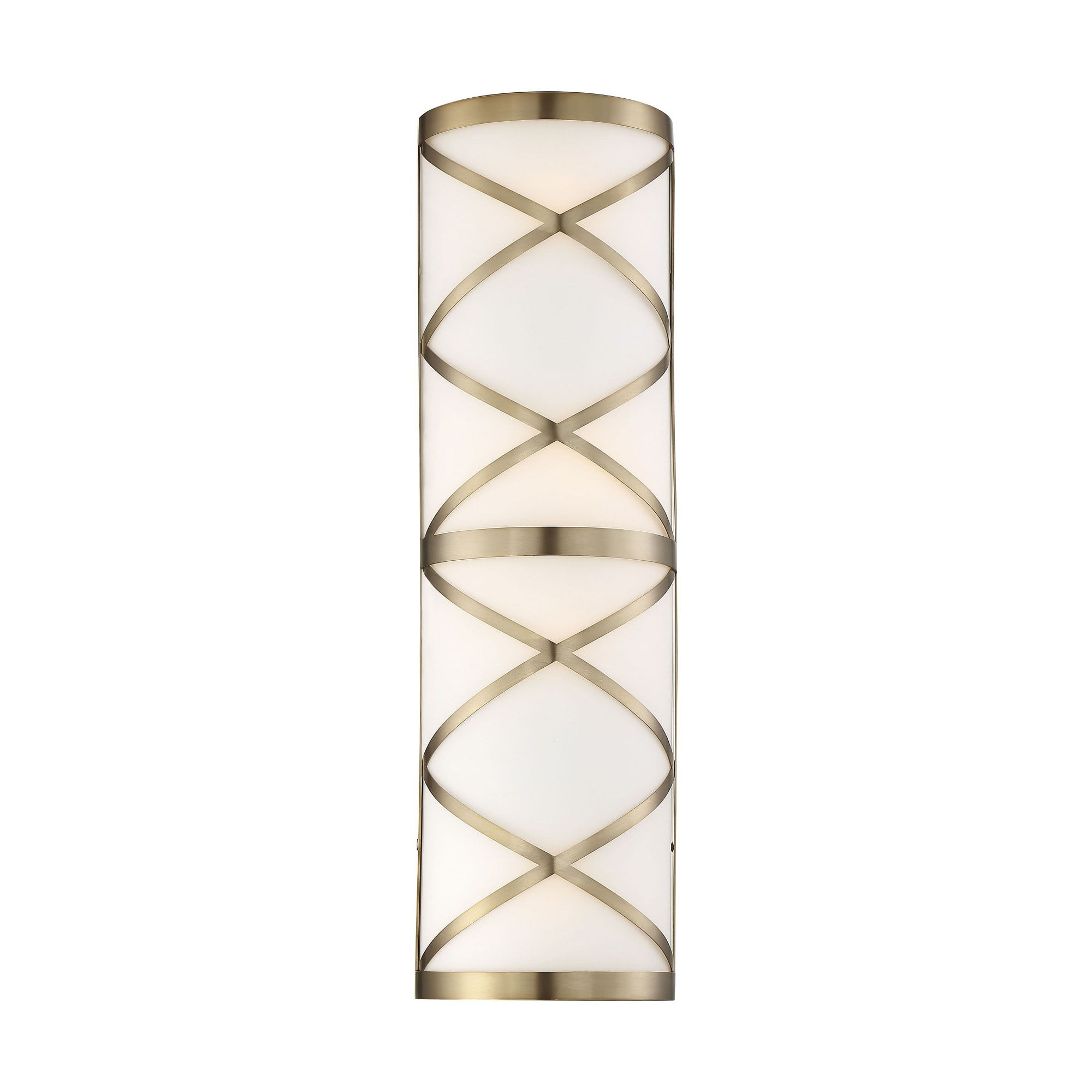 60/6844-Nuvo Lighting-Sylph-4 Light Bath Vanity-7 Inches Wide by 24 Inches High-Burnished Brass Finish