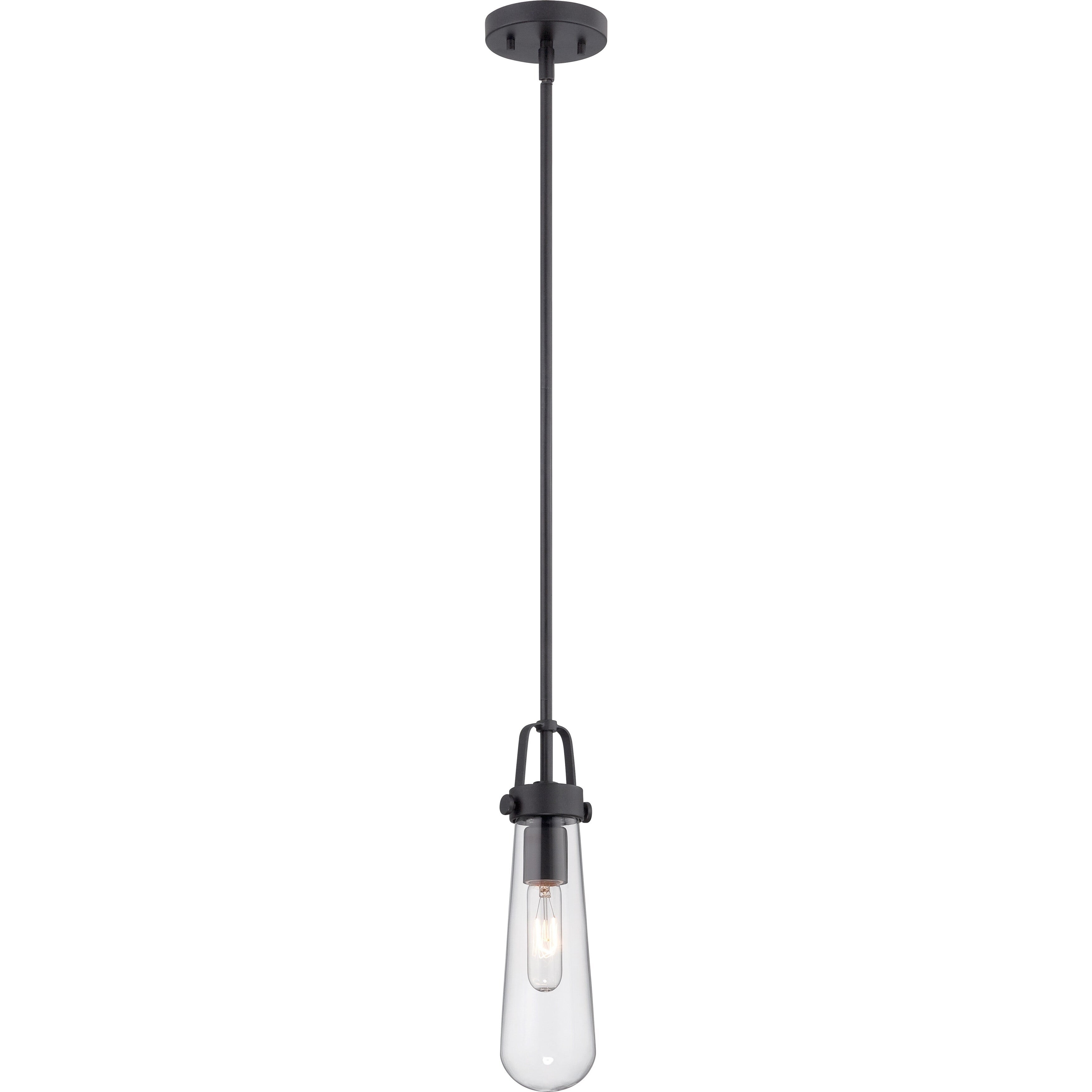 Nuvo Mini Pendant Fixture,1L,Clear Bronze 60-5362