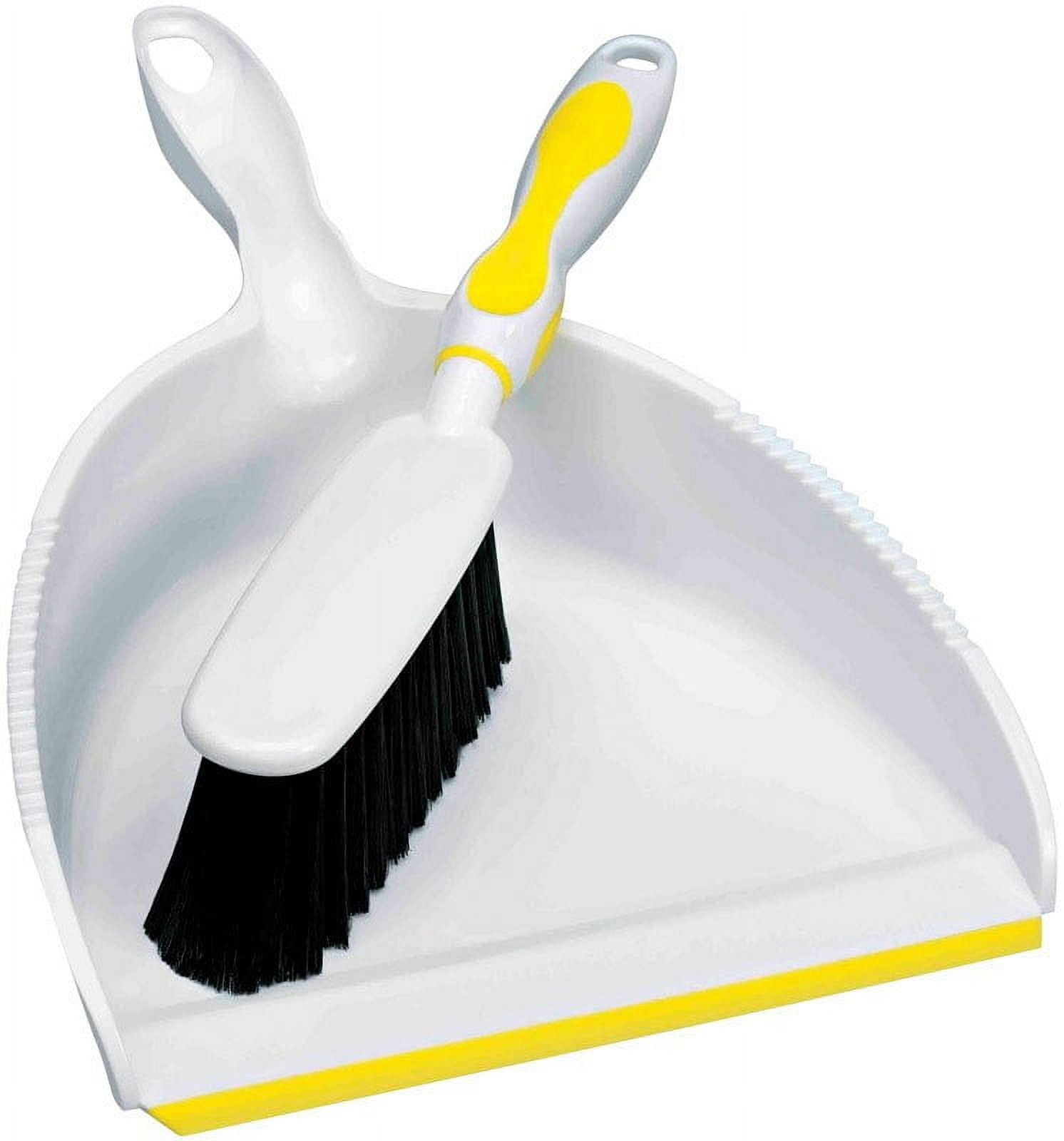 O-Cedar Plastic Snap-On Broom & Dust Pan Set