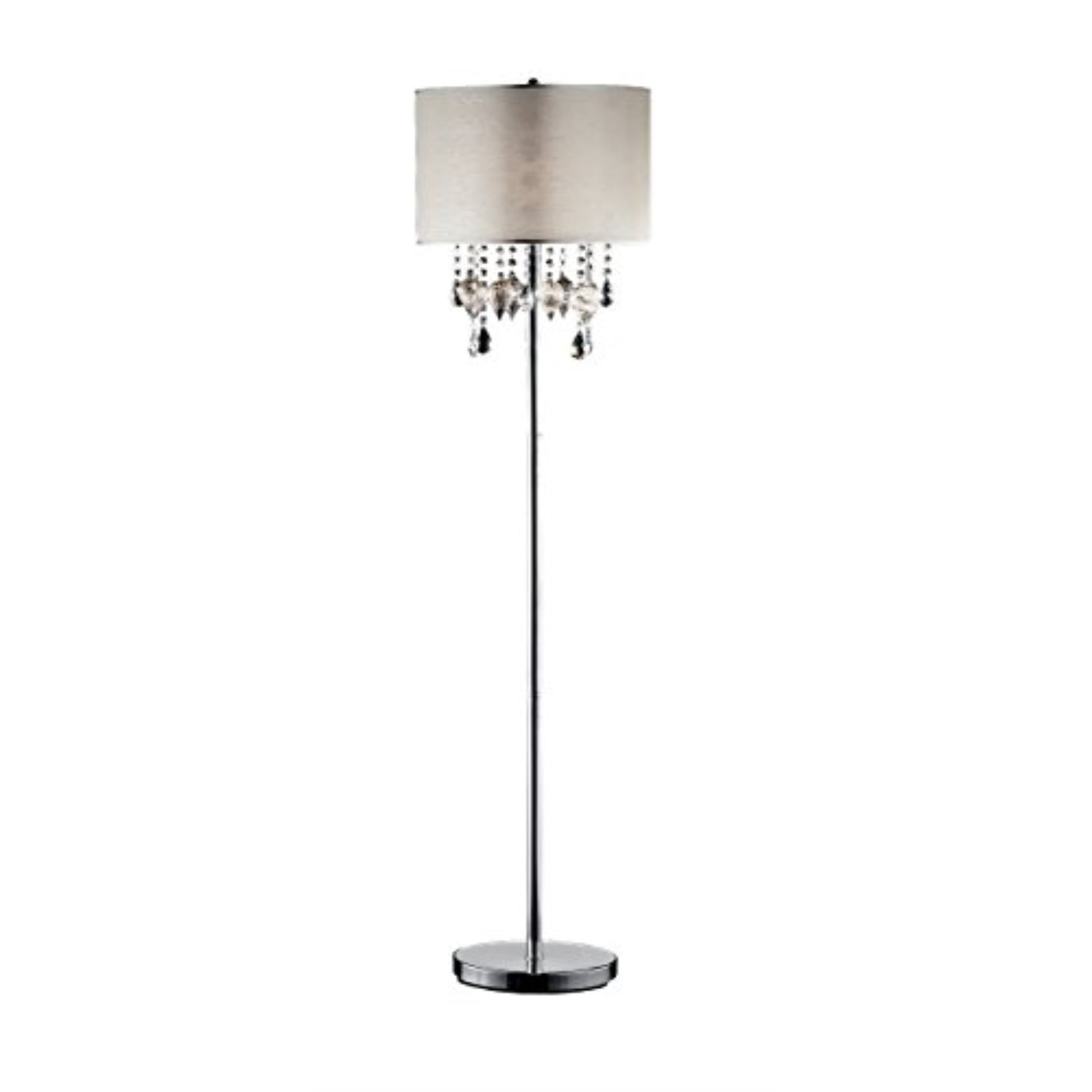 OK Lighting Drape Crystal Gl.Peach Floor Lamp