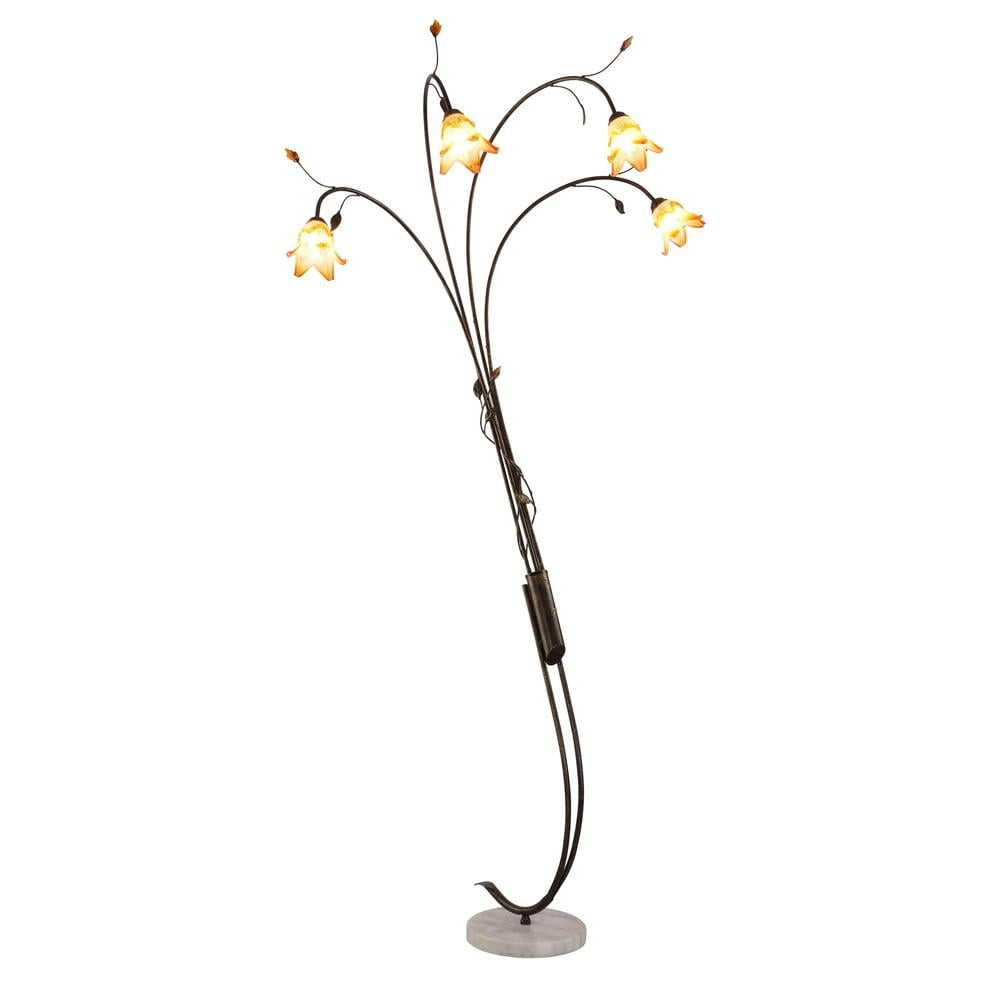 OK Lighting Windance Floral Arch Lamp