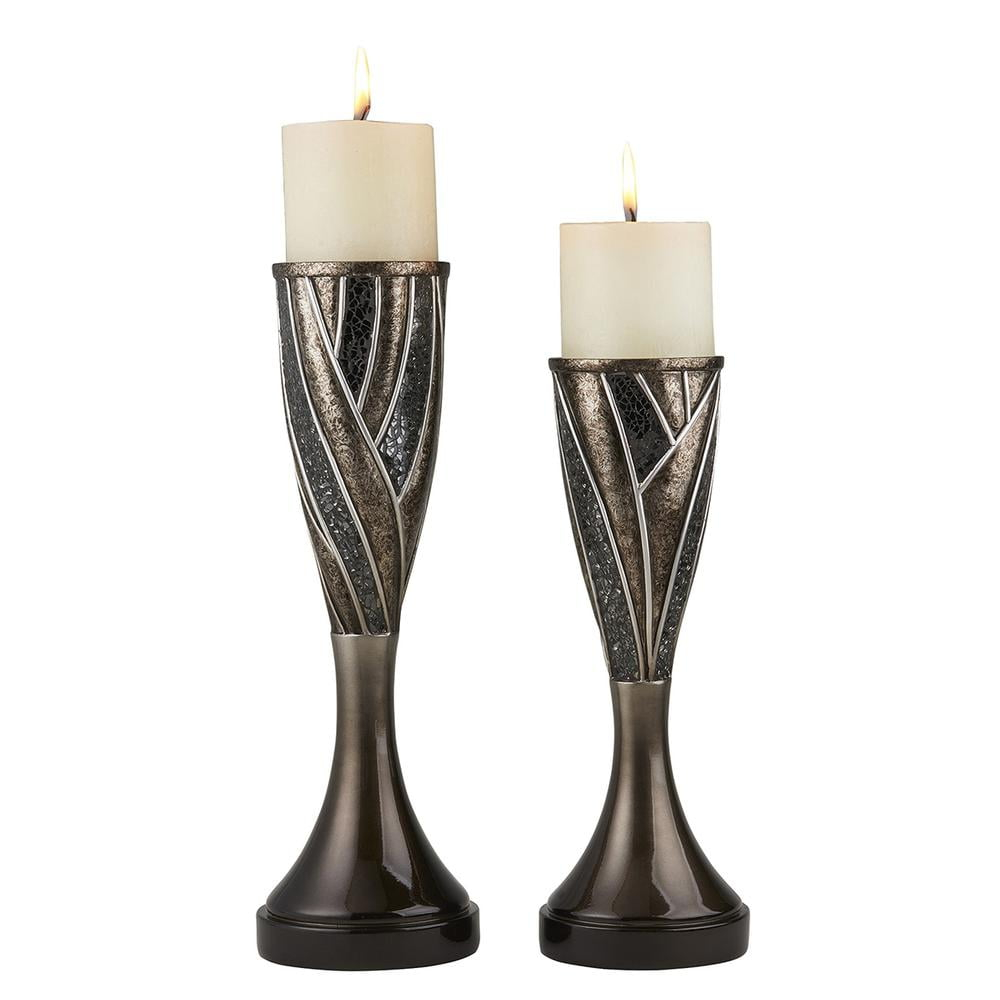 ORE international, Inc. 12 In, 14 In Lelei Candleholder Set Of 2