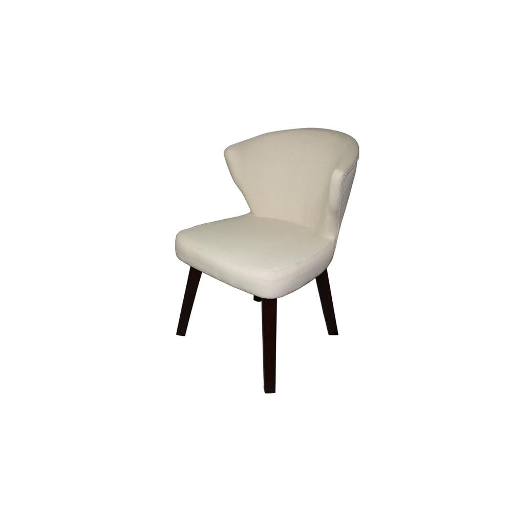 31" Concave Accent Chair Cream - Ore International: Upholstered, Modern Style, Armless Design