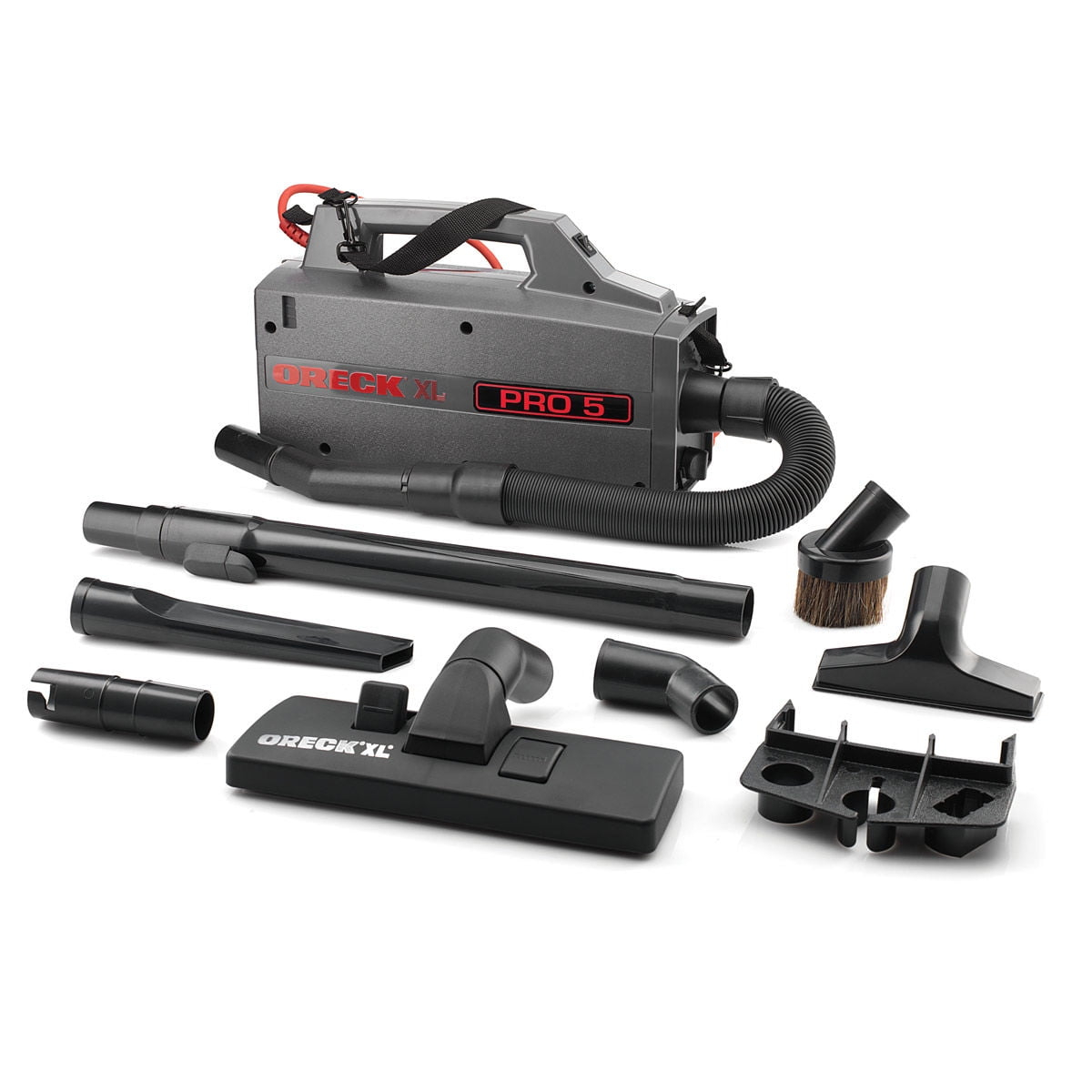 ORECK COMMERCIAL XL Pro 5 Super Compact Canister Bagged Vacuum Cleaner with Attachments, Lightweight, Carriable Portable Professional Grade, BB900-DGR, Black