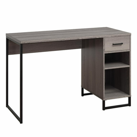 OS Home and Office Furniture 45" Transitional Wood Writing Desk in Farm Oak