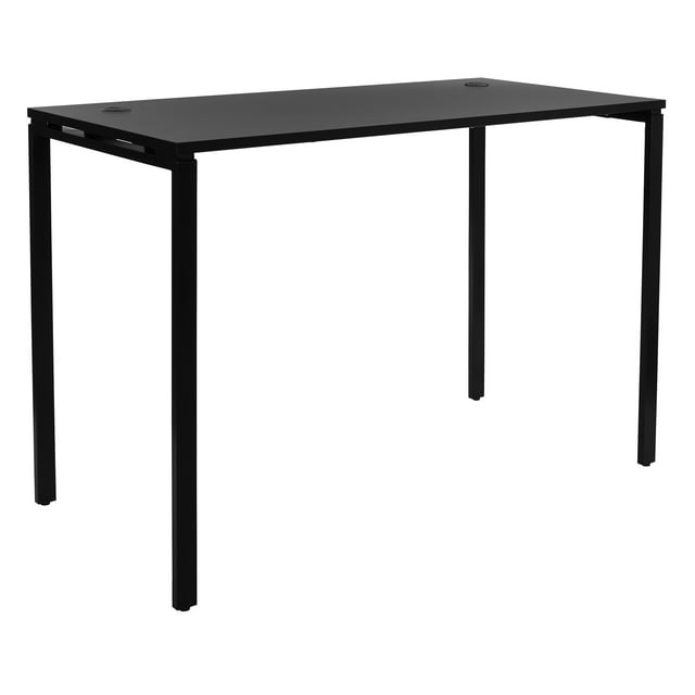 OSP Home Furnishings 60" Writing Desk with Black Laminate Top and Black Finish Metal Legs