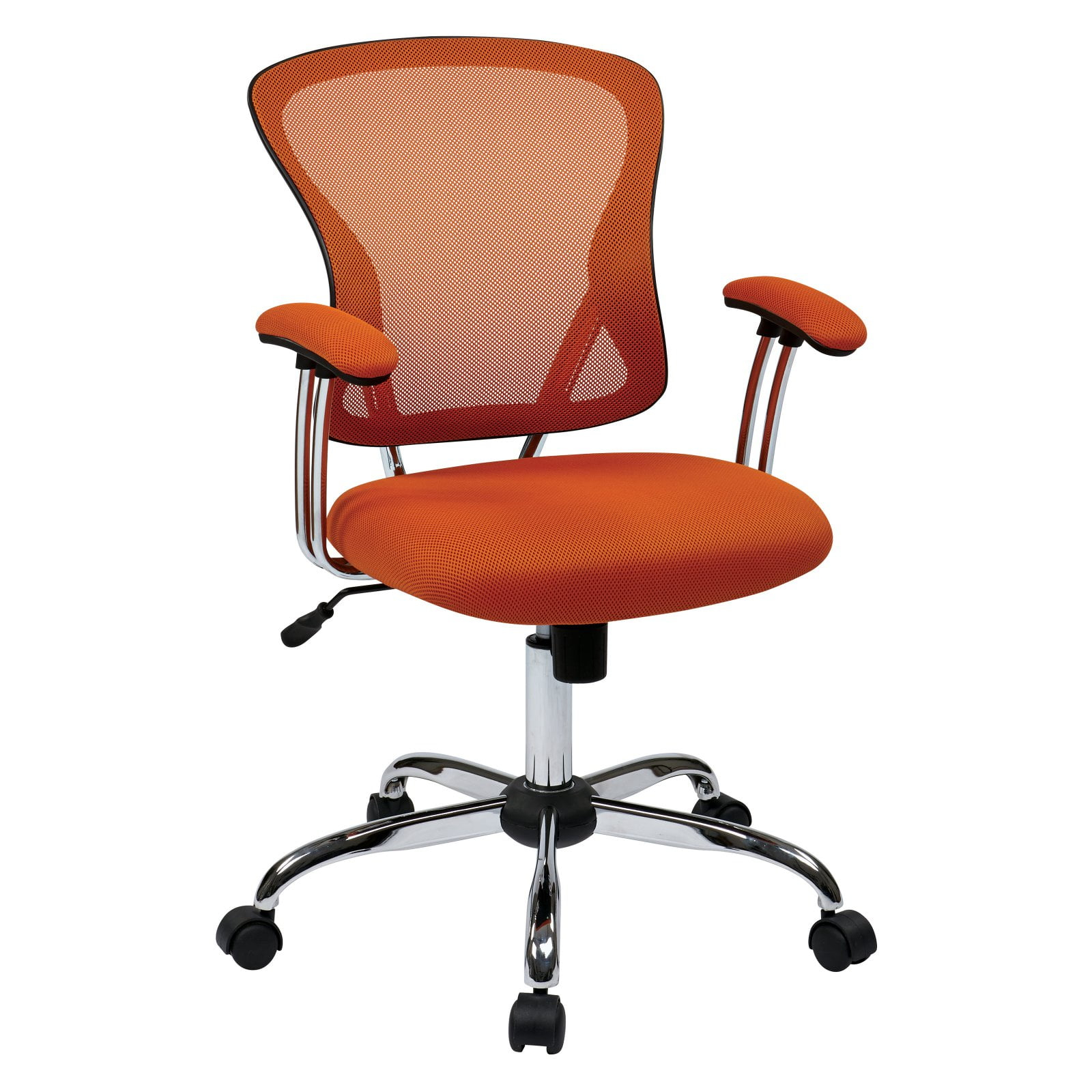 OSP Home Furnishings Juliana Task Chair with Orange Mesh Fabric Seat