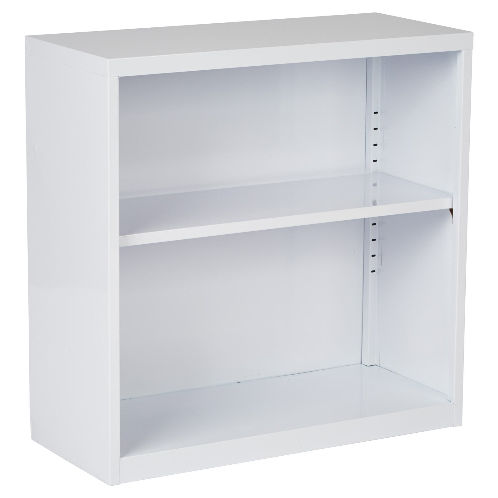OSP Home Furnishings Metal Bookcase in White Finish
