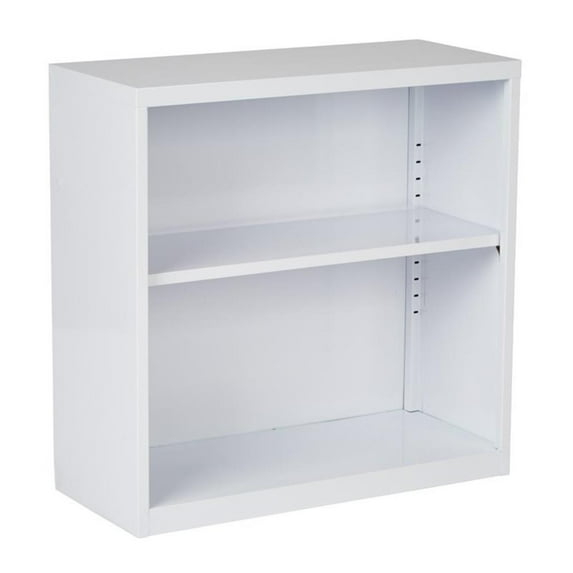 OSP Home Furnishings Librería de Metal con Acabado Blanco