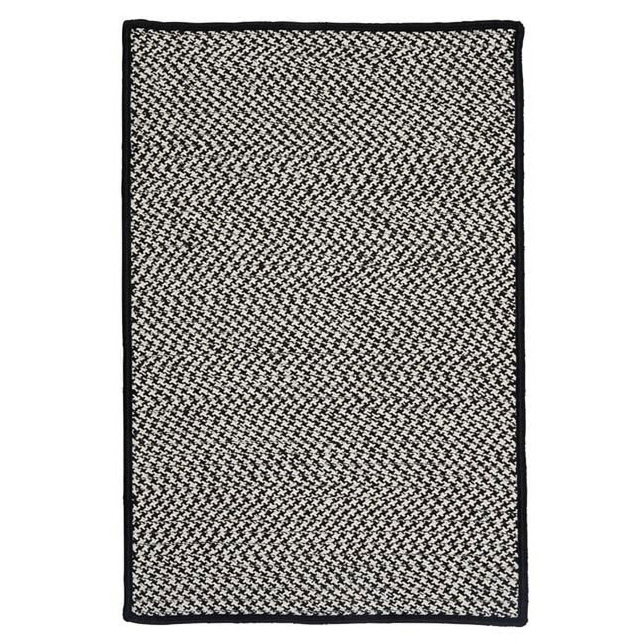 Colonial Mills Outdoor Houndstooth Tweed - Black 2'x5'