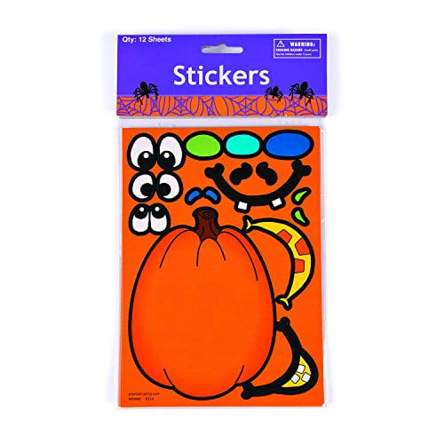 OTC Jack-O’-Lantern Halloween Stickers, 12 Count