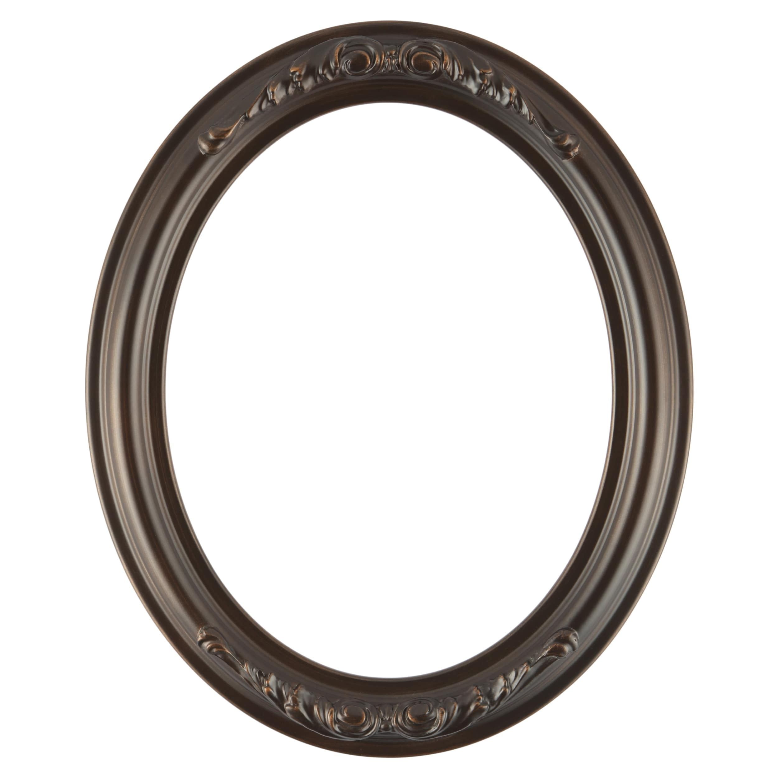 OVALCREST by The OVALCREST Mirror Store Florence Framed Oval Mirror in Rubbed Bronze - Antique Bronze 19x23