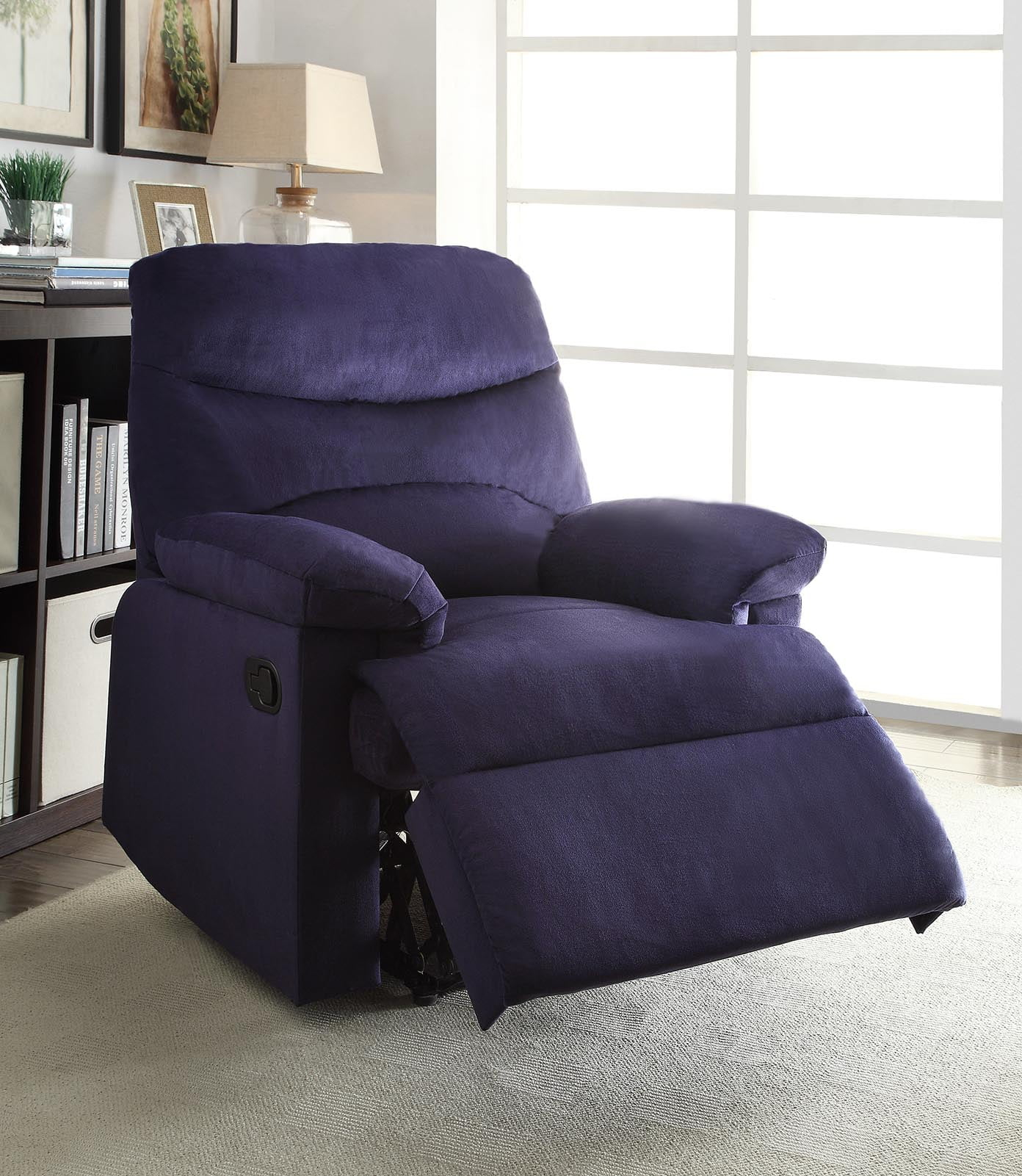 Oakwood Woven Fabric Recliner, Blue