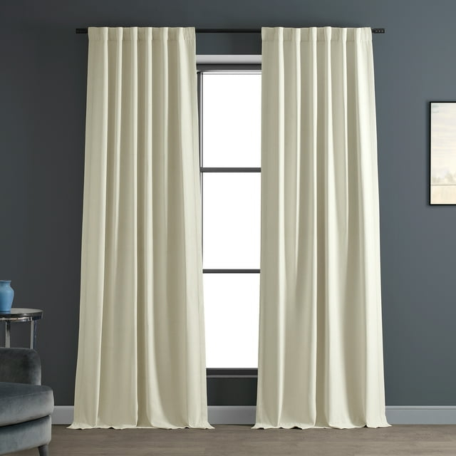 Oat Cream Bellino Blackout Room Darkening Curtain (1 Panel), Oat Cream, 50W X 84L