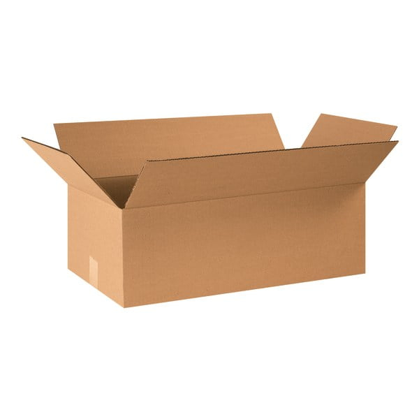 SSBM 24" x 12 1/2" x 8" ECT-32 Kraft Corrugated Shipping Boxes 20/Case